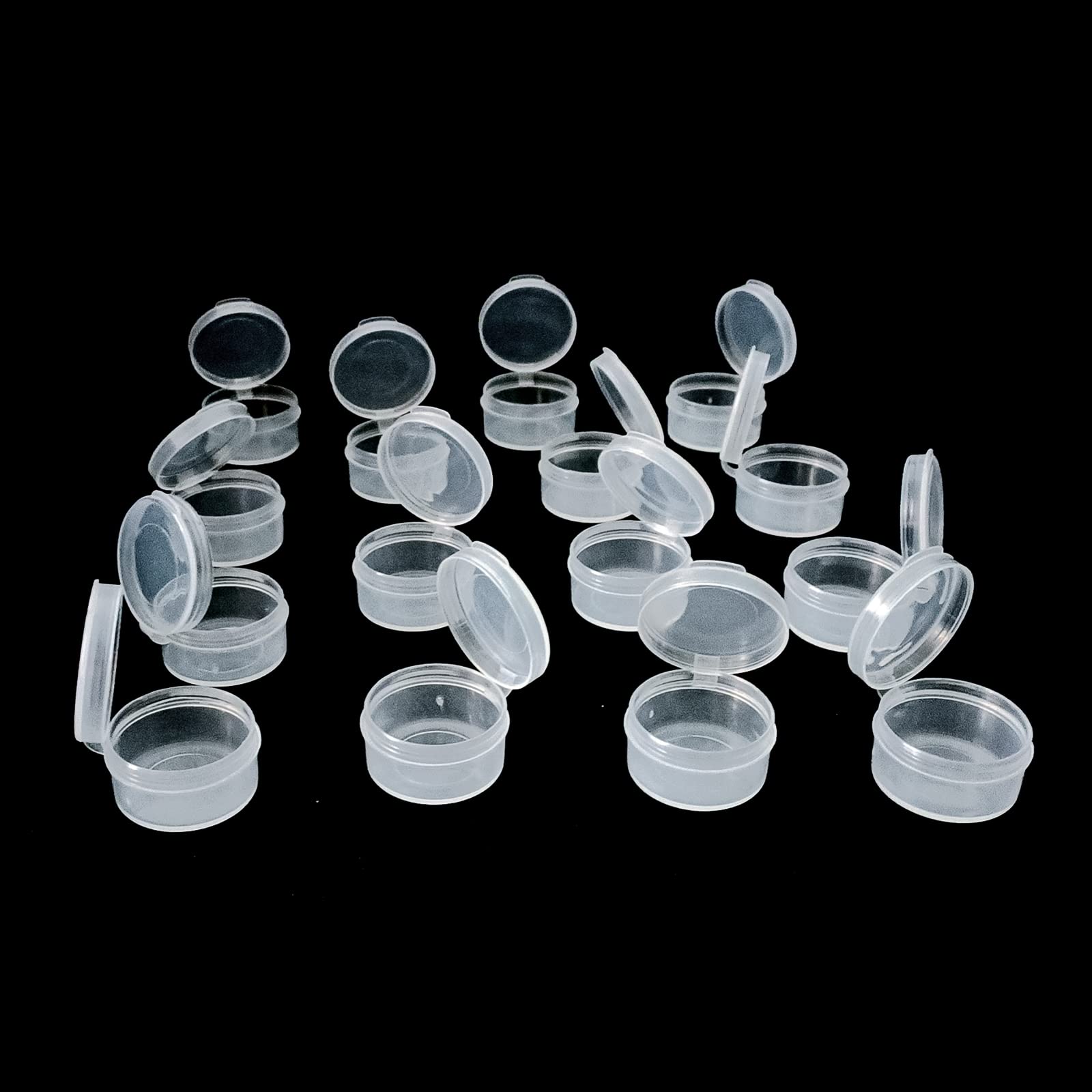Zfyoung 50 Pcs Plastic Cosmetic Jar 5G/5Ml Clear Case With Snap Lids Portable,Travel Storage Cosmetic Samples Beauty Products Mi