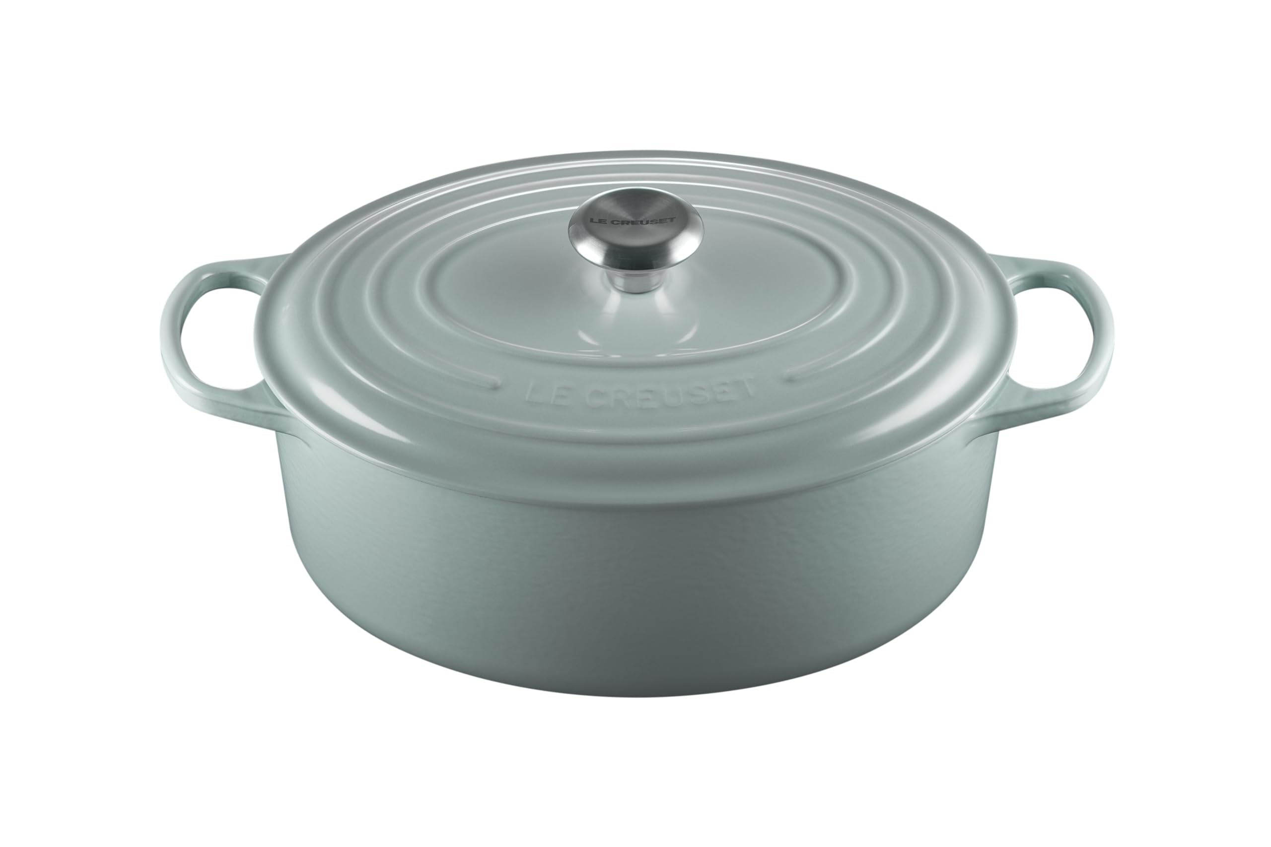 Le Creuset Enameled Cast Iron Signature Oval Dutch Oven, 6.75 Qt., Sea Salt