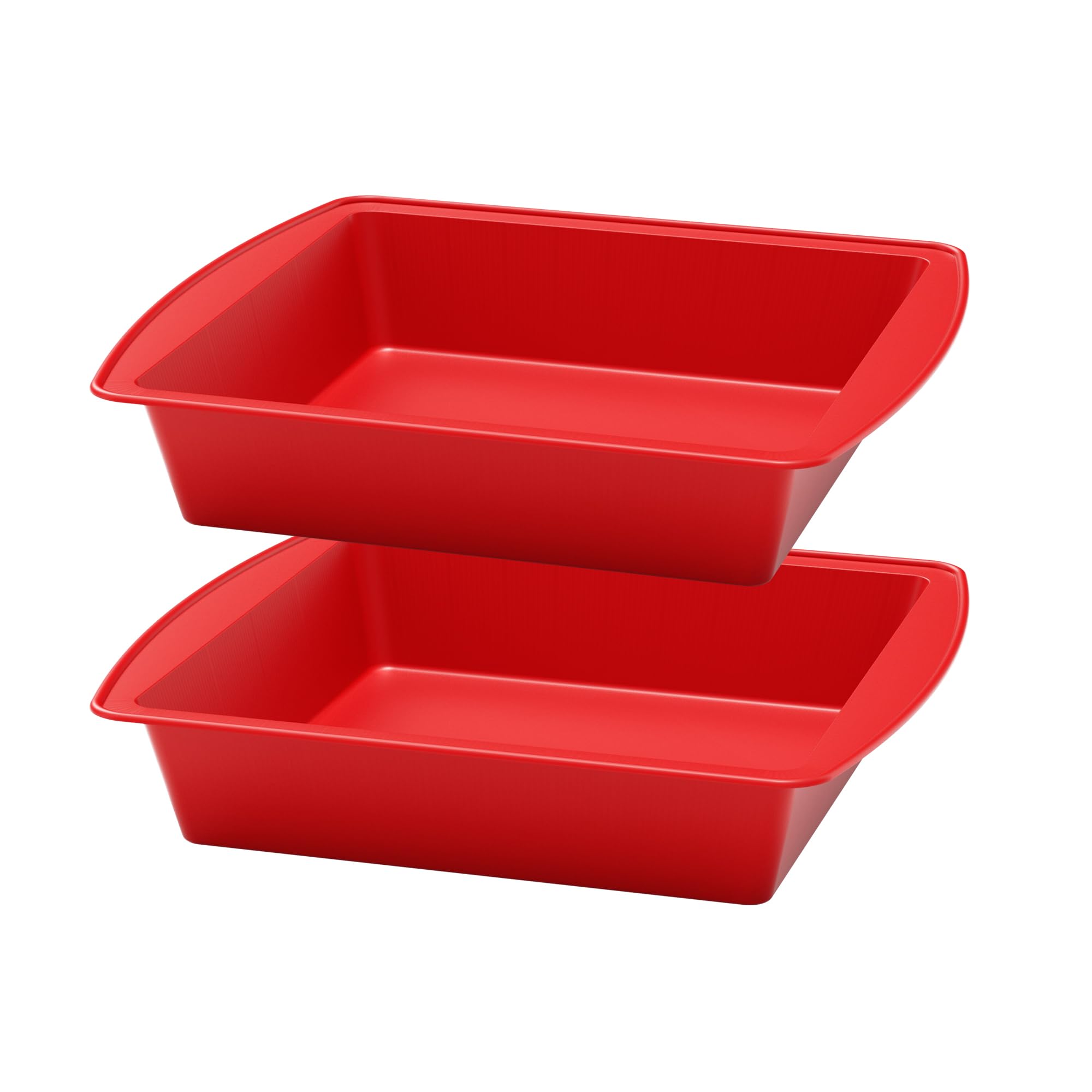 saphe 8 inch Silicone Square Cake Pan Nonstick Silicone Cake Molds, Brownie baking molds for Brownie, Cake, Bread, Pie and Lasag