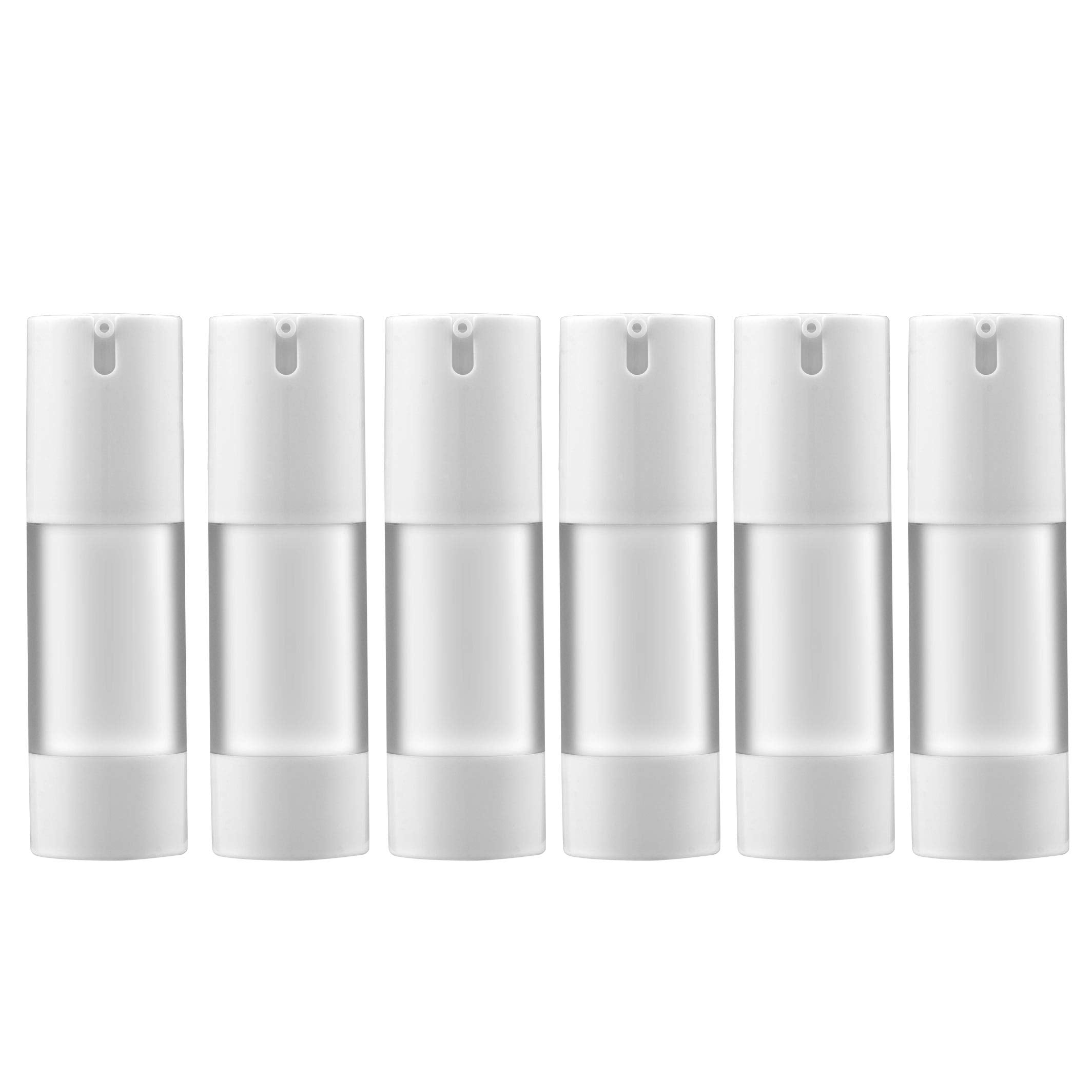 longway 1 Oz (30ML) Empty Refillable Airless Pump Bottle,Travel Foundation Containers,Airless Cosmetic Pump Bottle for Hand Sani