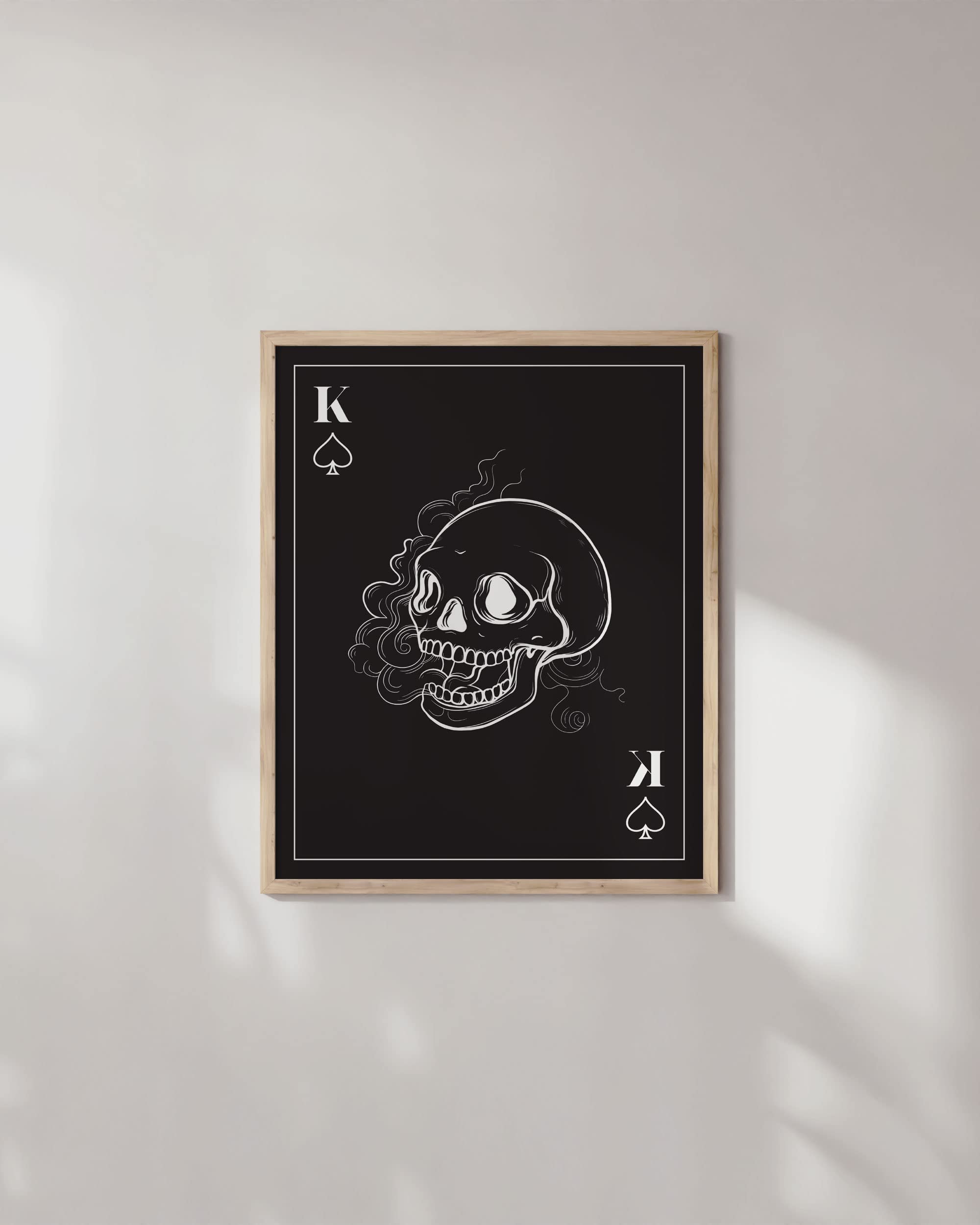 Haus And Hues Skull Wall Art - Skull Wall Decor Halloween Art, Skull Poster Halloween Wall Art, Skull Art Creepy Wall Art Hallow