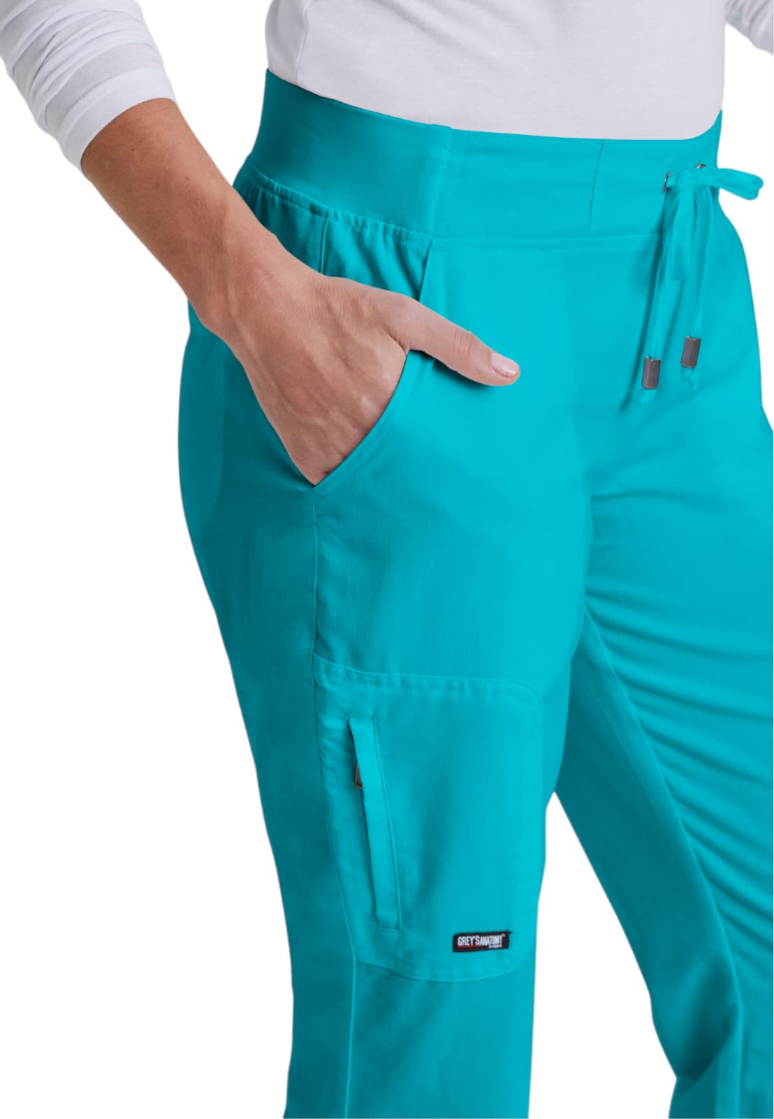 Greys Anatomy 4277 Womens Straight Leg Pant (Teal, 5X-Large)