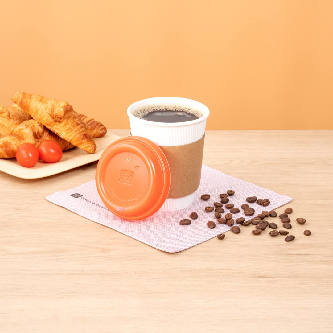 Restaurantware Lids Only: Restpresso 3.6 Inch Coffee Cup Lids 500 Disposable Coffee Lids - Fits 8 12 16 And 20 Ounce Cups Leakpr