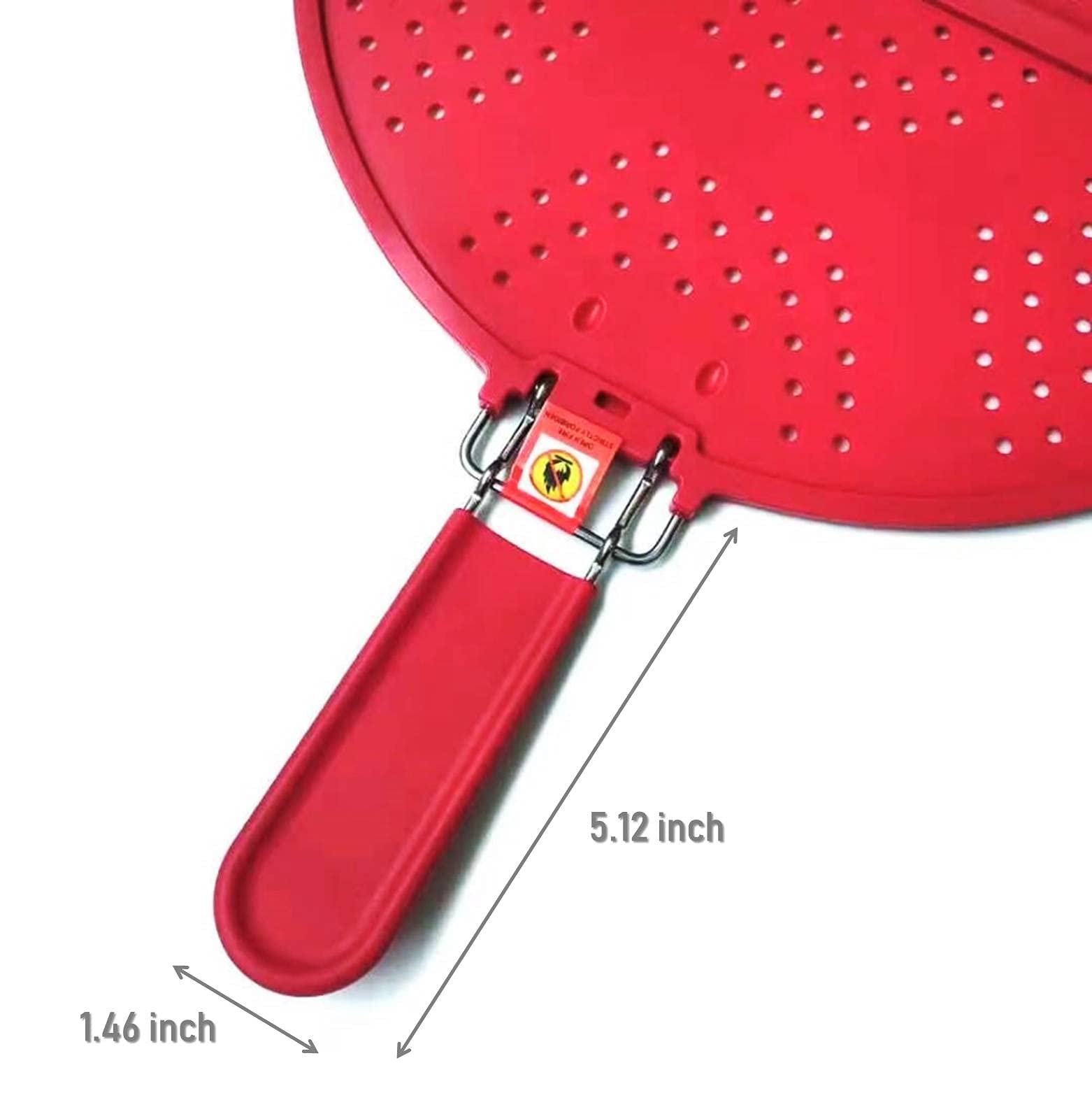 Ez Kitchen Foldable Splatter Screen Strainer, Silicone Splatter Screen With Folding Handle, Splatter Screen For Frying Pan 11 3/