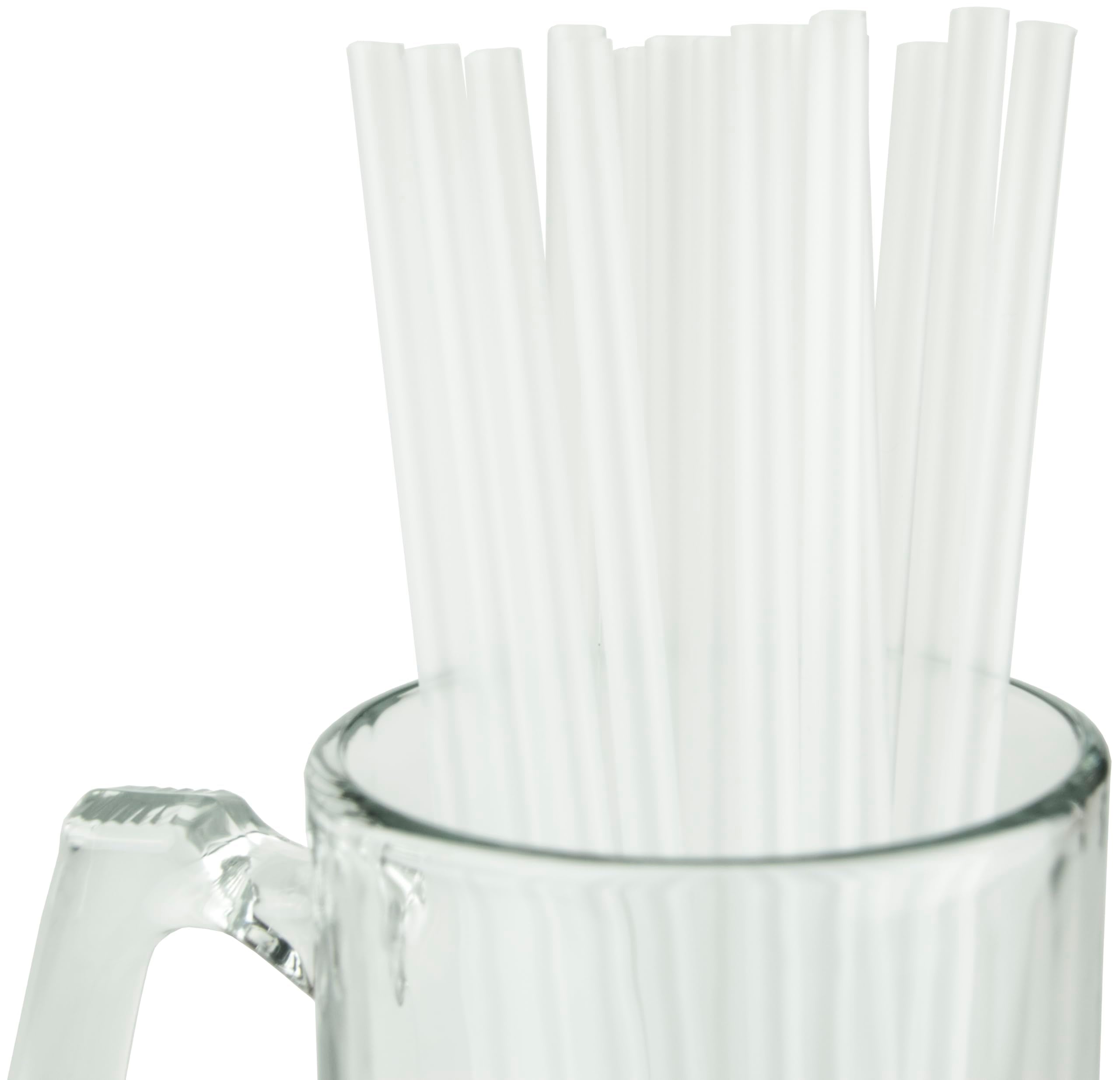 Made In Usa Individually Wrapped Non-Toxic & Bpa-Free Plastic Smoothie Drinking Straws (250-Count, Clear)
