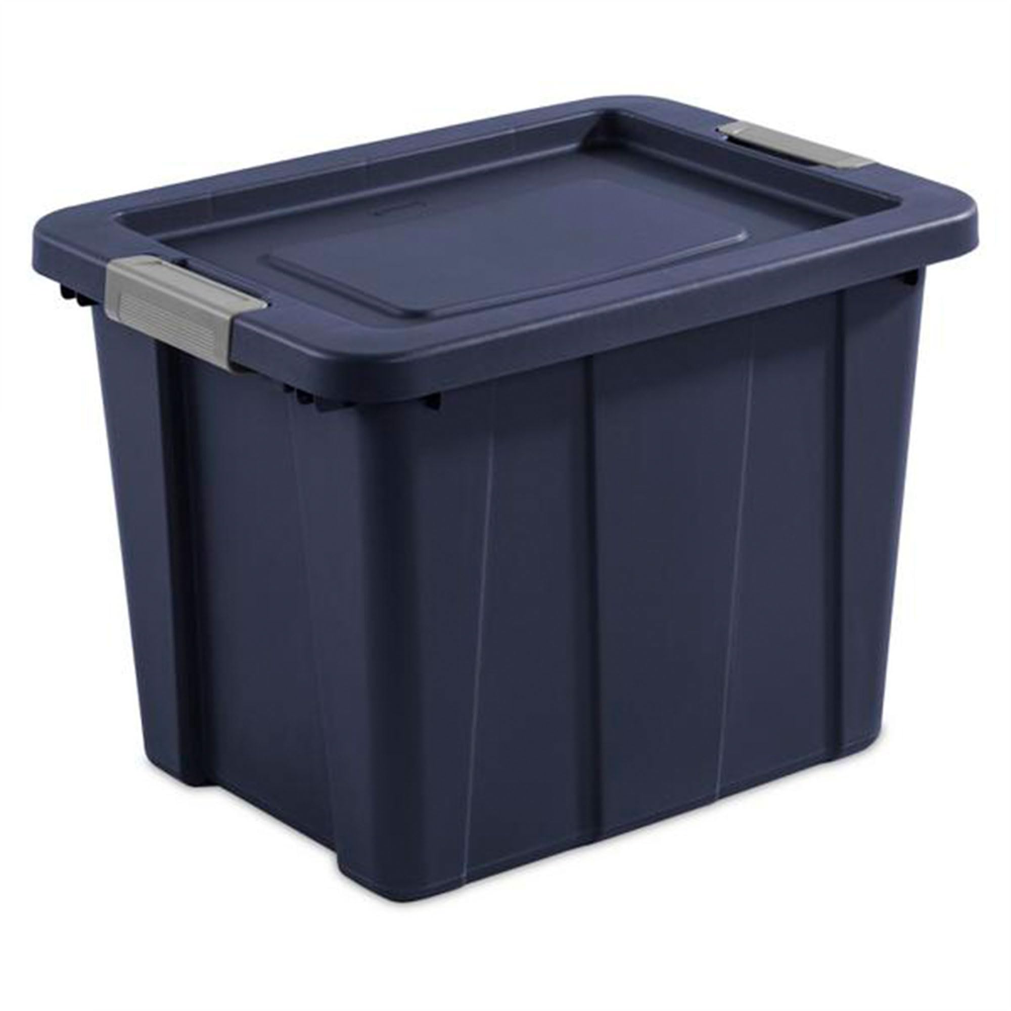 Sterilite 18-Pack Storage Bins With Lids, Heavy Duty Totes, Tuff1, 18 Gallon, Dark Indigo
