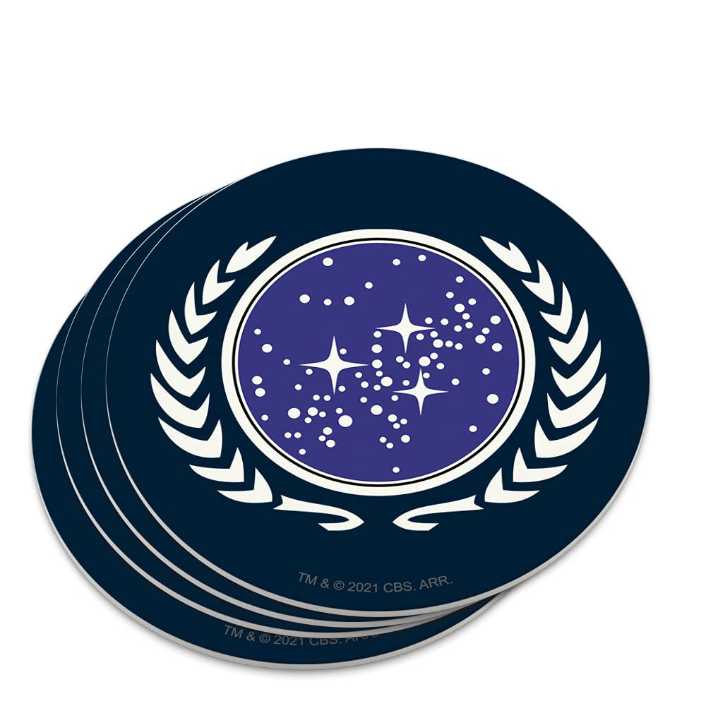 Star Trek United Federation Of Planets Logo Novelty Coaster Set