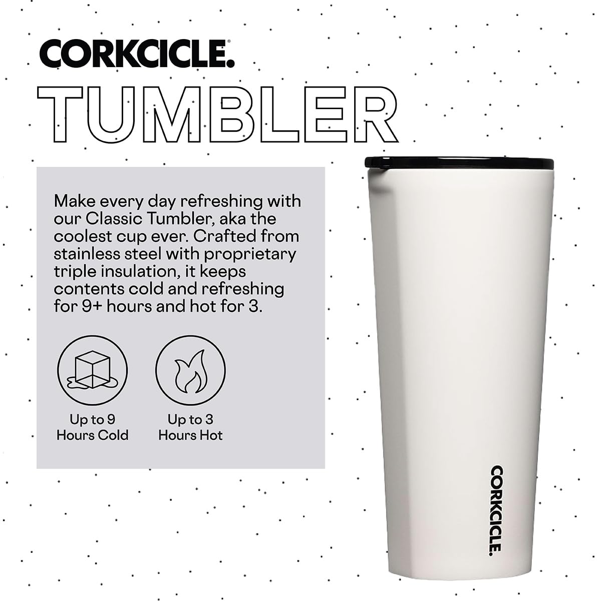 Corkcicle Classic Triple Insulated Coffee Mug With Lid, Dune, 24 Oz - Stainless Steel Travel Tumbler Keeps Beverages Cold 9+Hrs,
