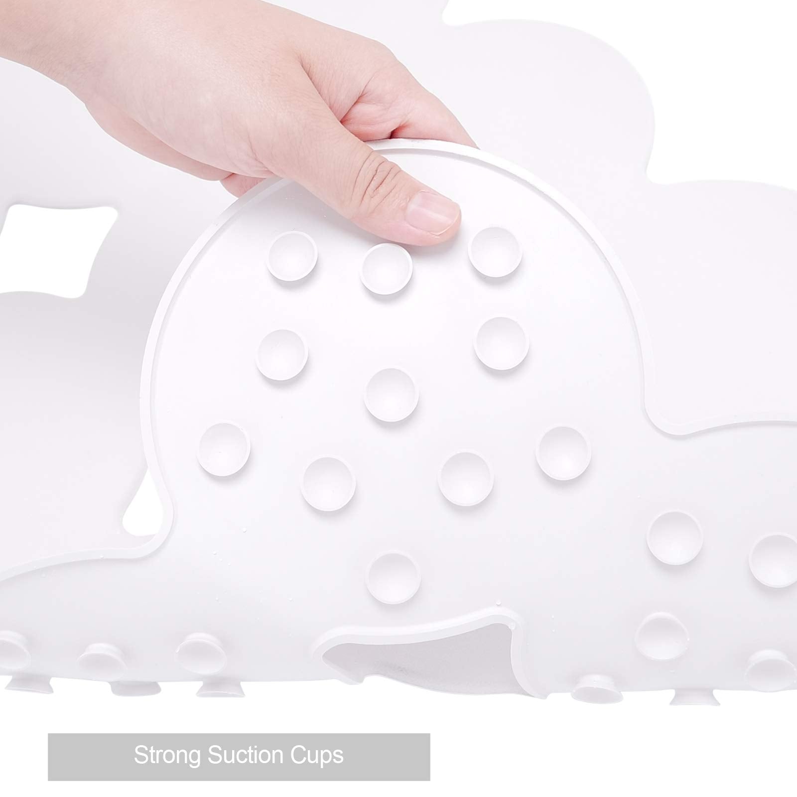 Webos Patented Non Slip Bathtub Mat Shower Bath Mats With Strong Suction Cups Superior Grip&Drainage Soft Heavy Duty Natural Rub