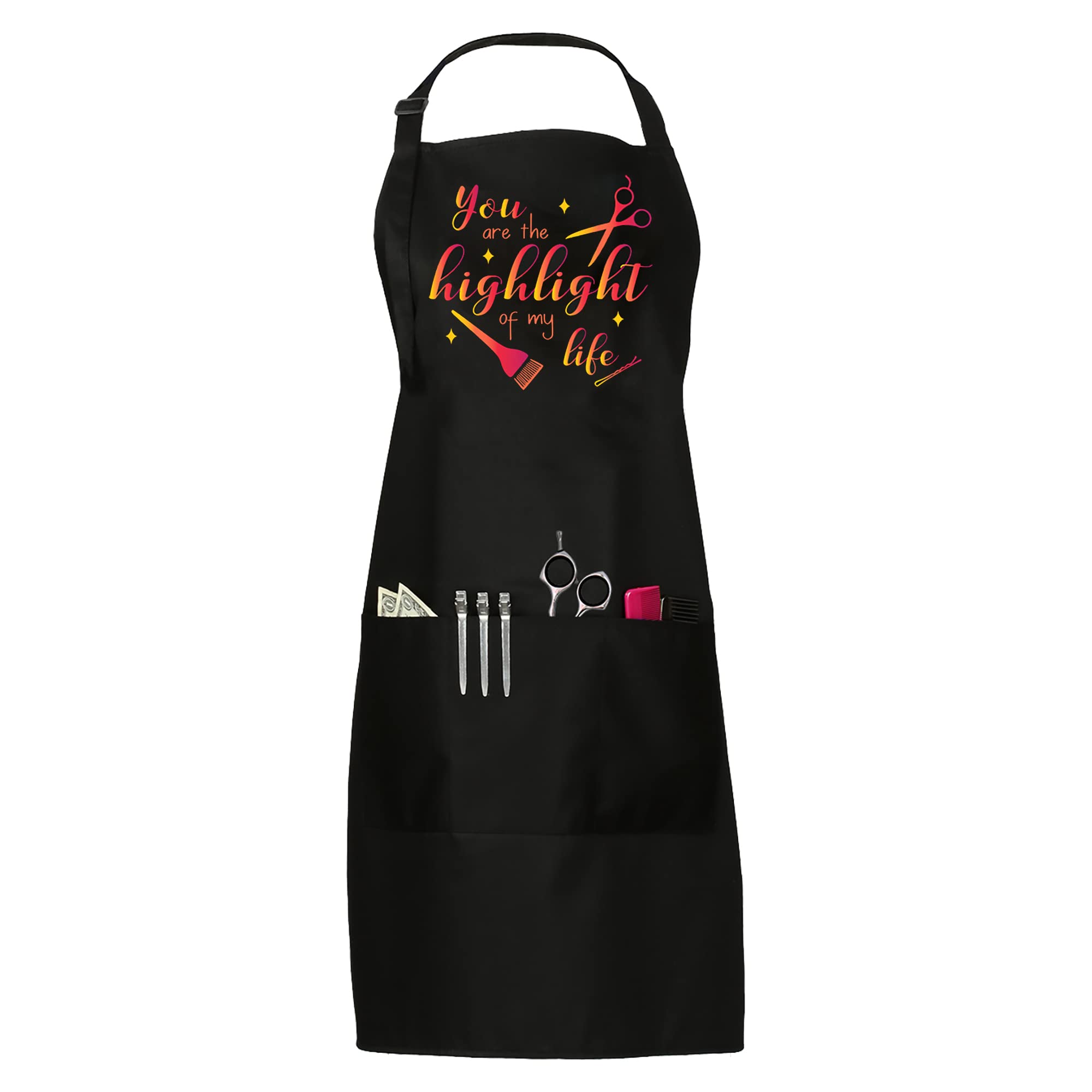 Plum Hill You Are The Highlight Of My Life Hair Stylist Apron For Salon Or Home Hair Cutting (Sunset)