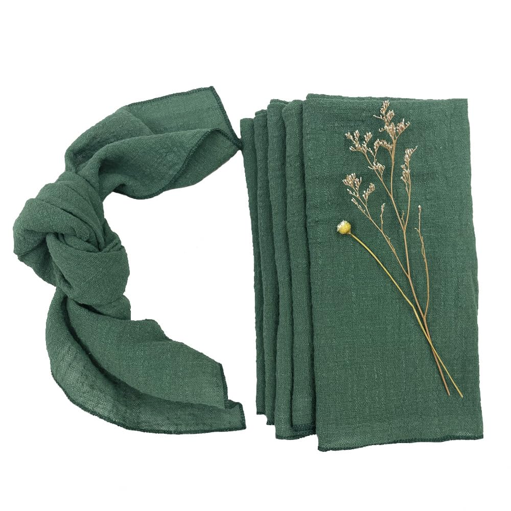 Ehldekol Gauze Cloth Napkins 6 Pack 16X16 Inches Dinner Parties, 100% Natural Soft Cotton Weddings Parties Family Everyday Use B
