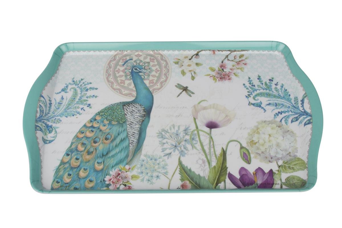 Rectangular Printed Tray| Melamine Material Serving Tray|Serving Tray For Table Decor, Kitchen And Dining And Gifts | Peacock Tr