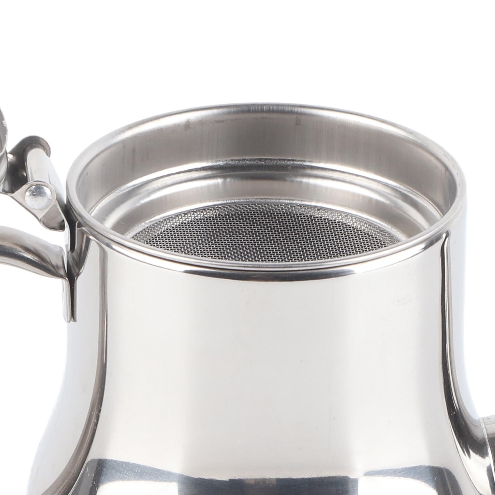 Teapot, 500 Ml Stainless Steel Tea Pot Tea Kettle Gooseneck Modern Oil Strainer Pot With Short Spout And Removable Infuser For H