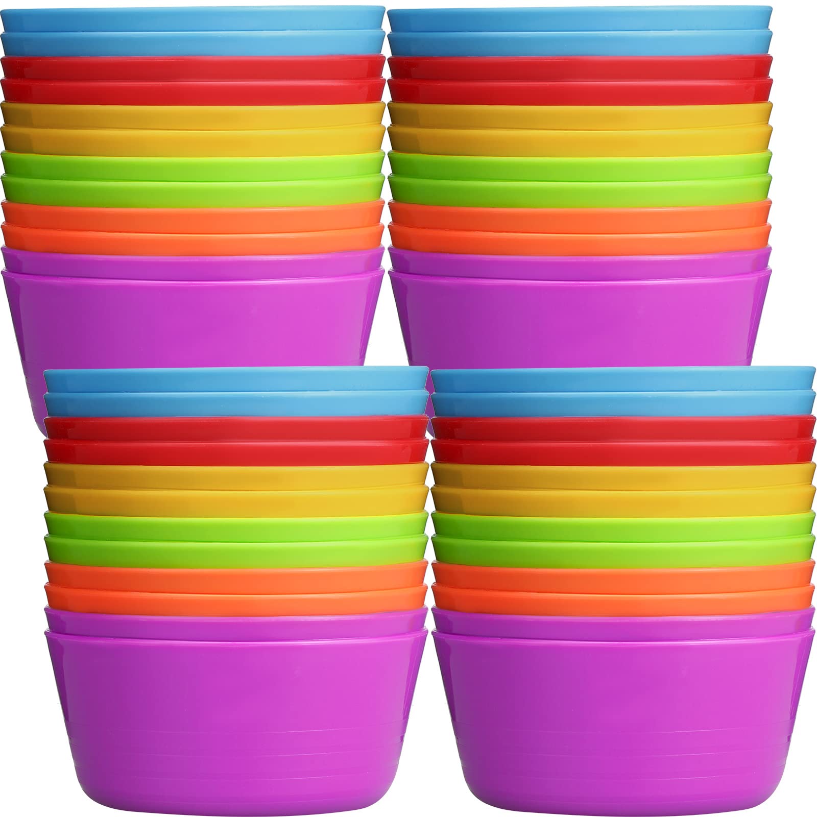 Foaincore Kids Plastic Bowls Plastic 10 Oz Cereal Bowls Snack Bowls Kids Bowls Microwave Dishwasher Safe Toddler Bowls Colorful