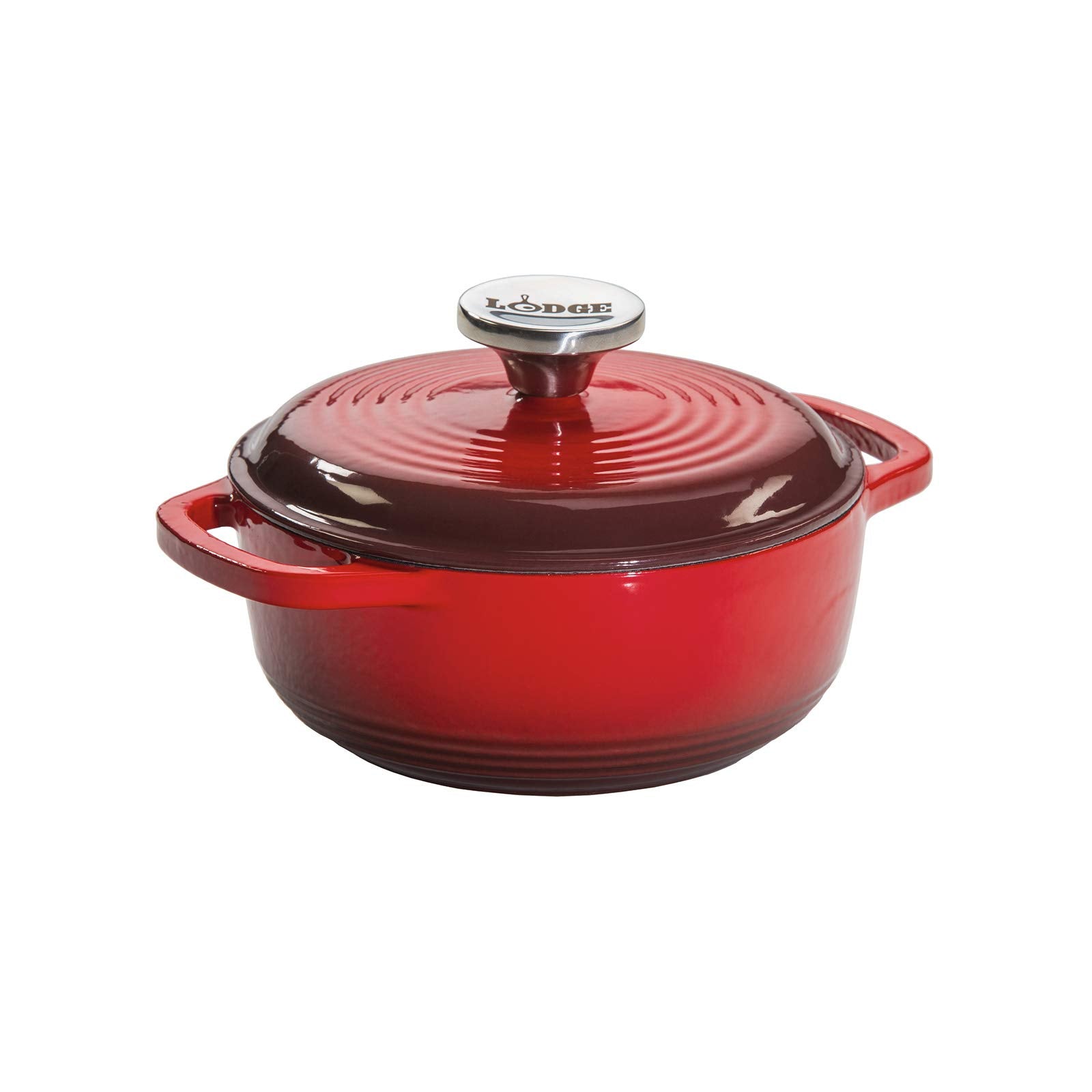 Lodge 1.5 Quart Enameled Cast Iron Dutch Oven With Lid - Dual Handles - Oven Safe Up To 500 F Or On Stovetop - Use To Marinate,
