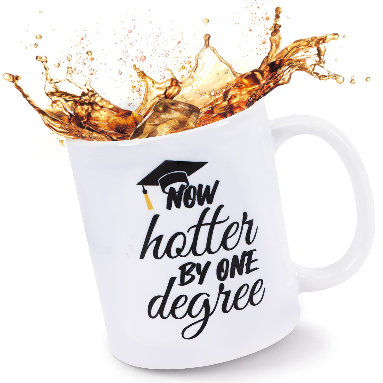 Novwang Graduation Mug Gifts, One Degree Hotter Masters Degree Graduation Gifts For Her Him, College Graduates, High School Grad