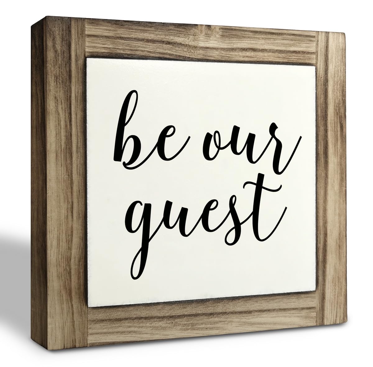 Inspirational Wooden Box Signs - Welcome & Guest Room Decor, Rustic Style Home Decor