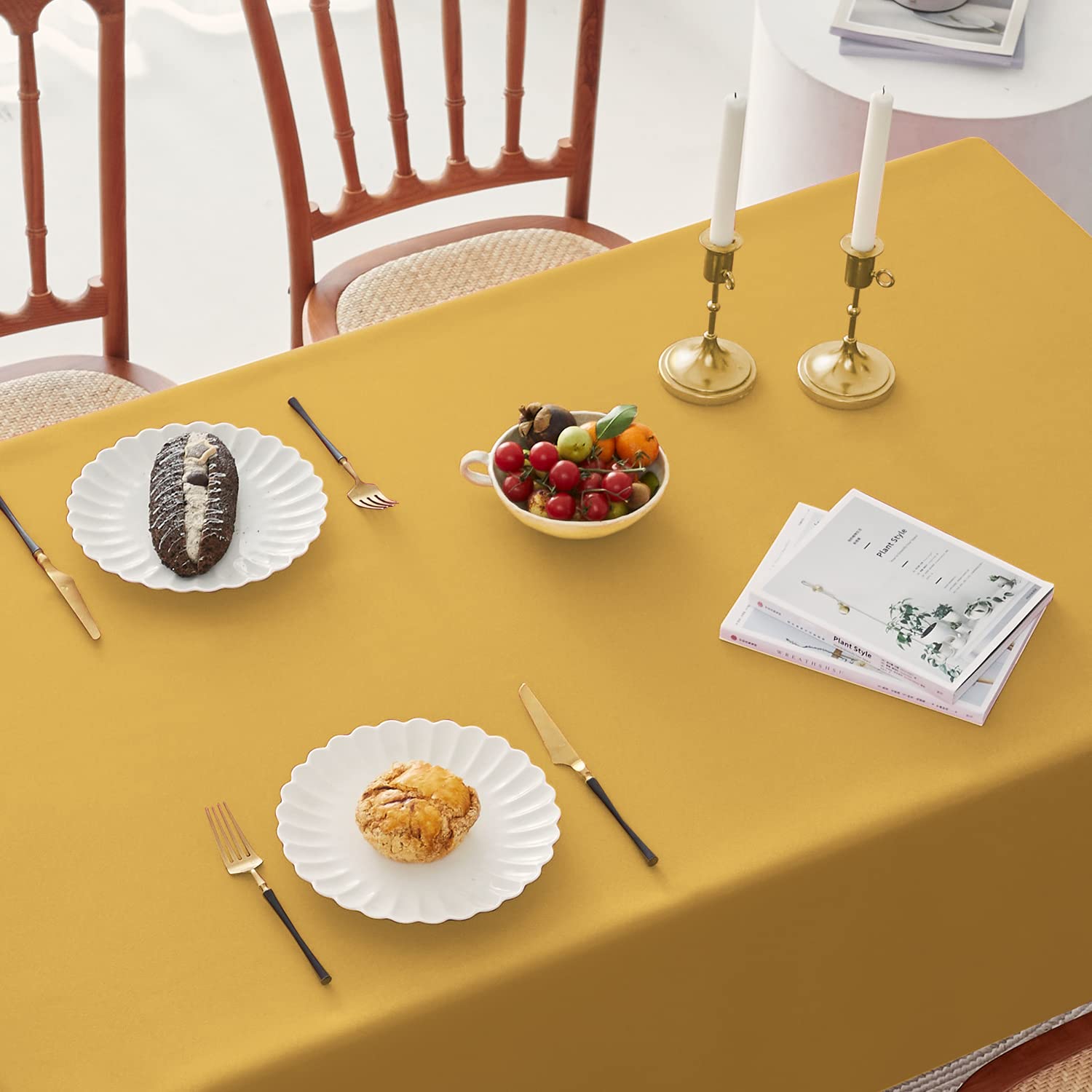 Romanstile Christmas Rectangle Tablecloth - Waterproof And Wrinkle Resistant Washable Polyester Square Table Cloth For Kitchen D