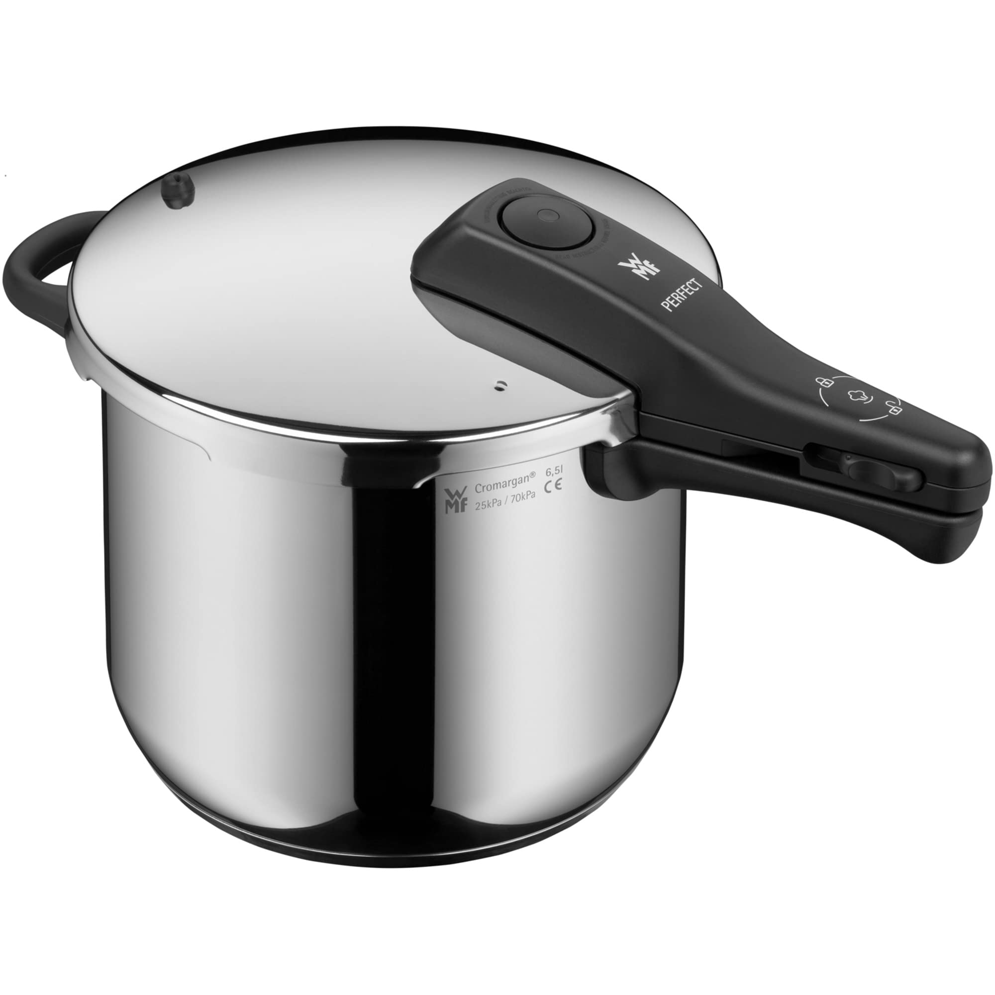 WMF Perfect - Quick Cooker     22 cm Diameter of 6 Litres and a Half Cromargan Stainless Steel for Induction