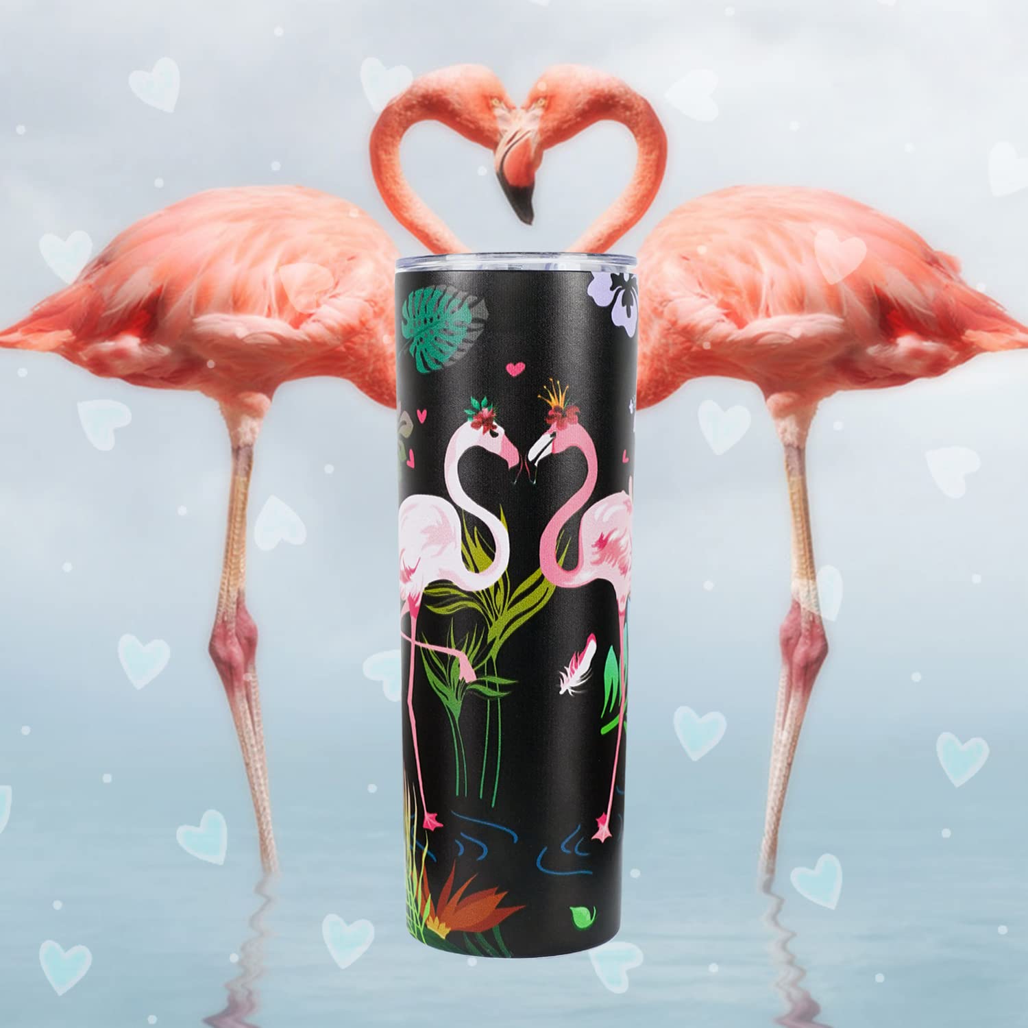 Flamingo Tumbler-Pink Flamingo Gifts For Women,Inspirational Gifts-Flamingo Stuff Decor-Pink Flamingos,Flamingo Coffee Cup-20 Oz