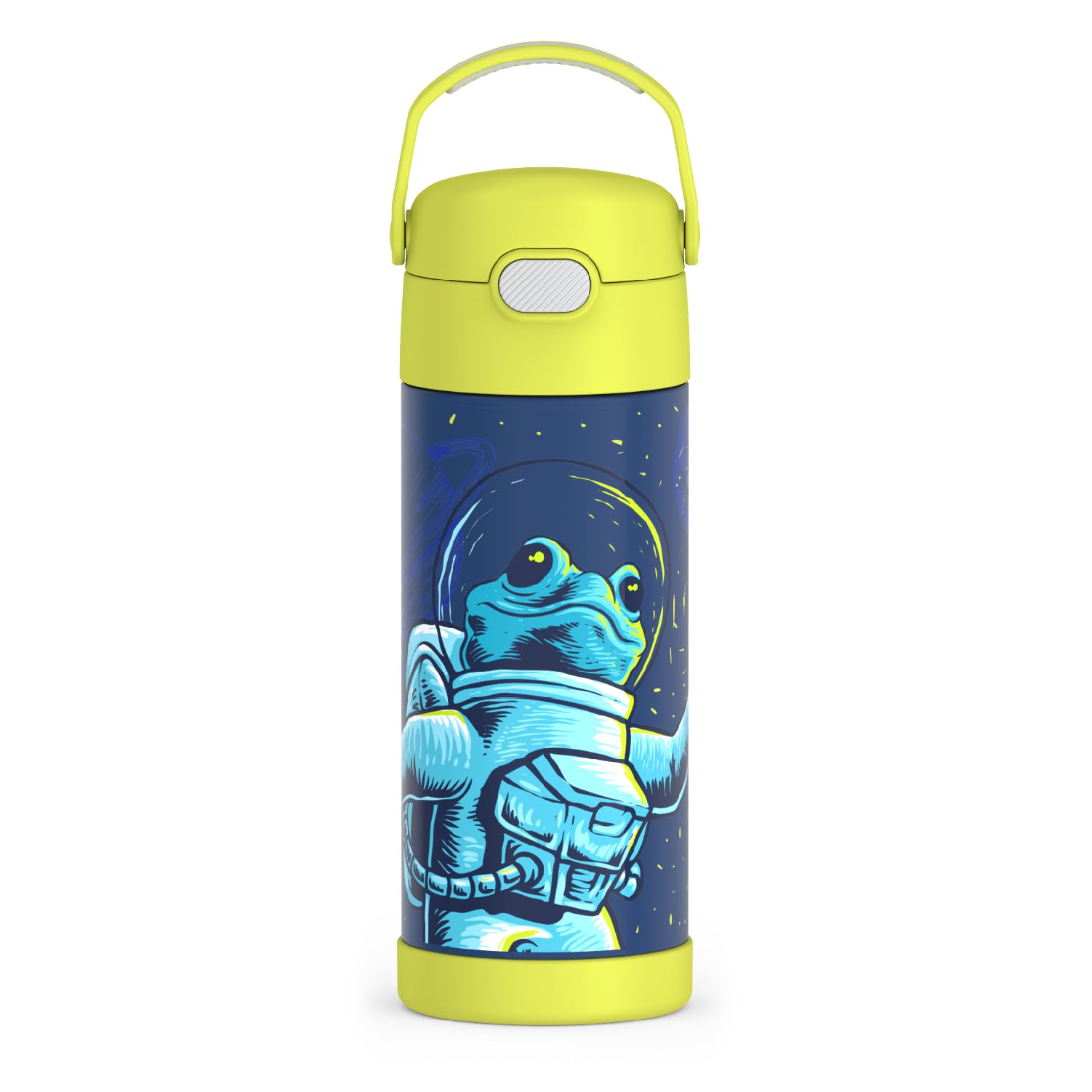 Thermos 410Ml Stainless Steel Non-Licensed Funtainer Bottle, Space Frog, 14 Oz