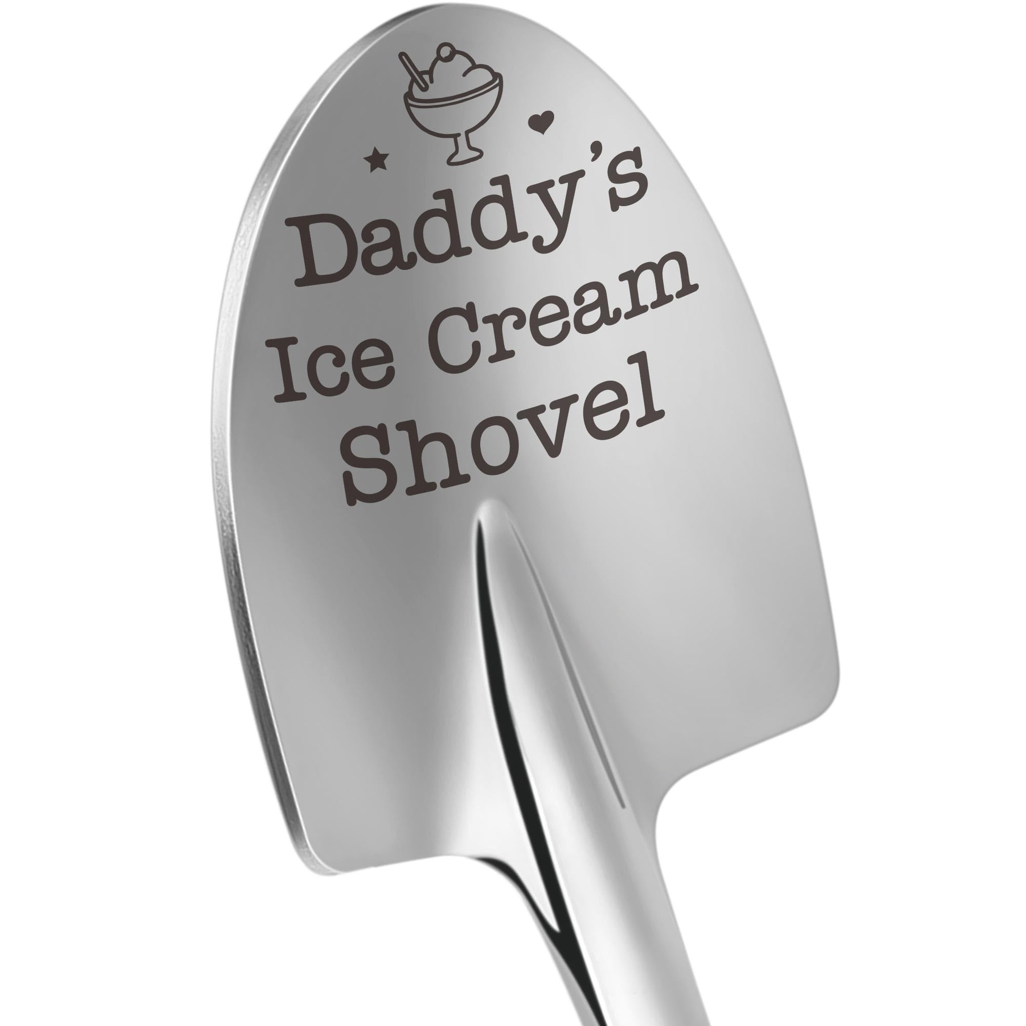 Fathers Day Dad Birthday Gifts Daddy Papa Husband Funny Dads Ice Cream Shovel for Men Him Husband Uncle Grandpa Grandfather