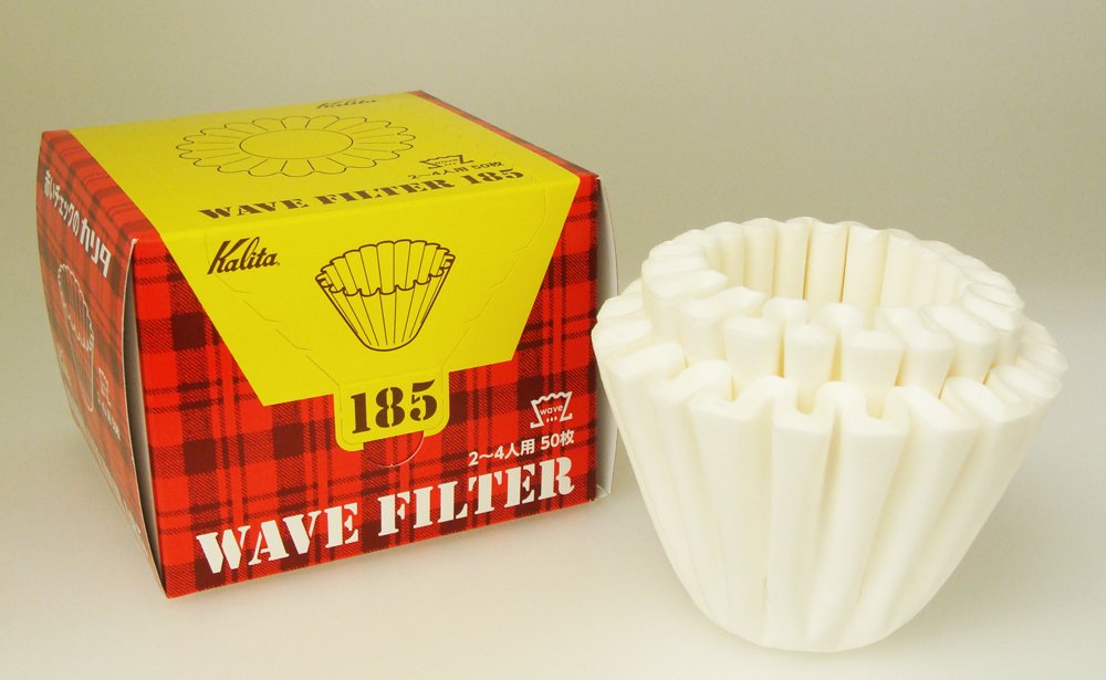 Kalita Wave Series Kwf-185#22210 Coffee Filter, White, For 2-4 People, 50 Sheets X 2 Packs