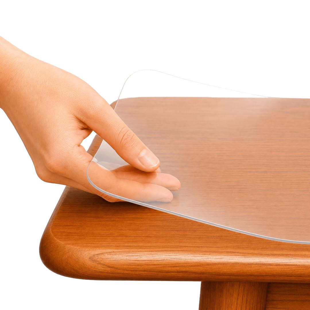 Qlarity Covers 1.5mm Super Shield Table Protector, 31x60 Inch, Clear PVC