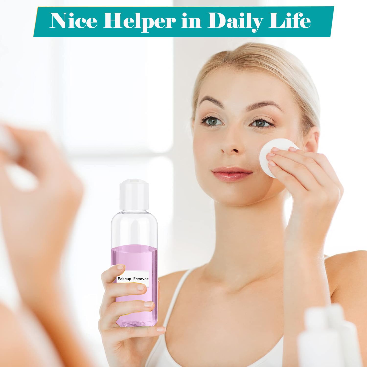 Clear Toiletry Travel Bottles, 3.4Oz/100Ml Tsa Approved Empty Containers With Toiletry Bag - Cosmetic Kit With Labels For Shampo