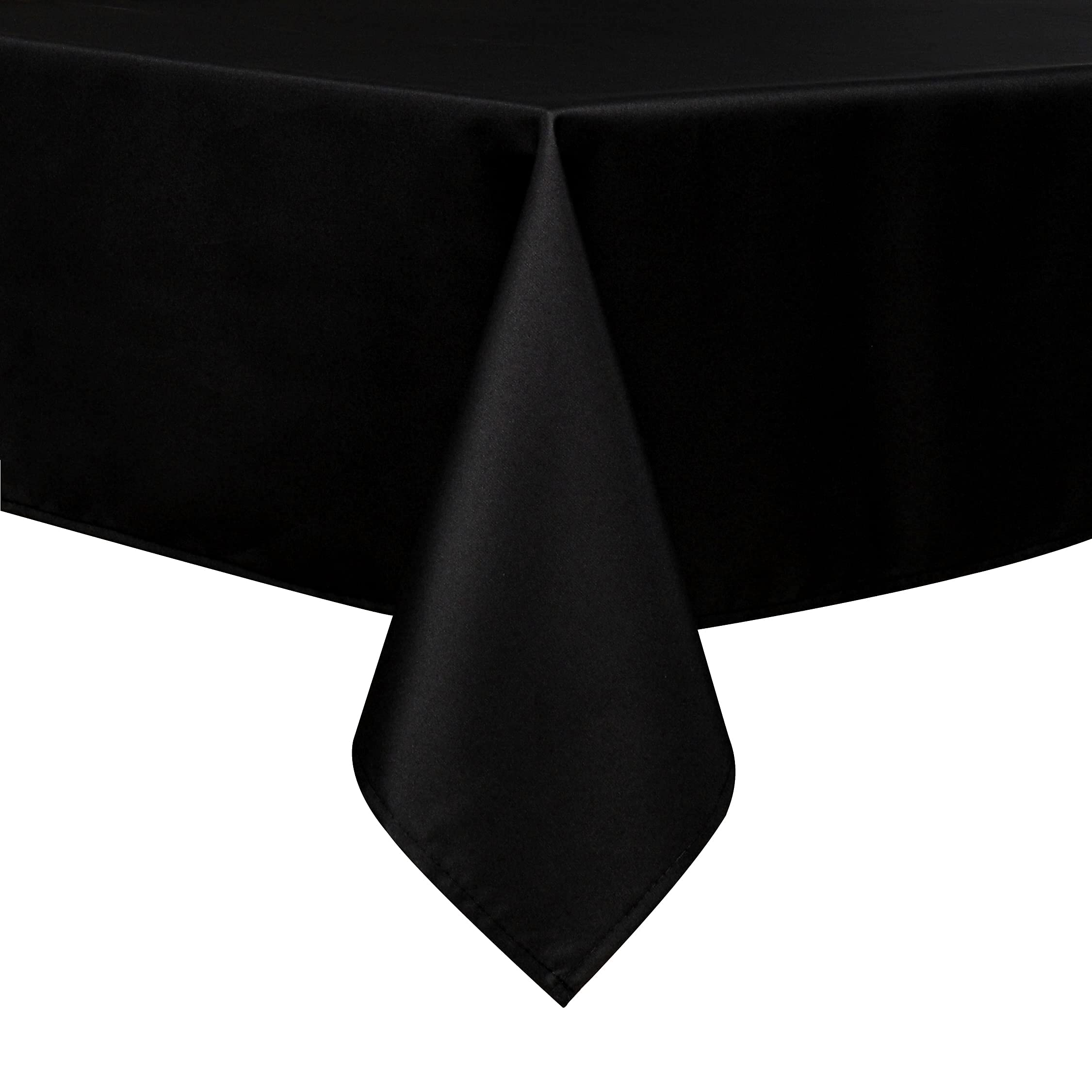 Wewoch Black Rectangle Tablecloth Wrinkle Resistant Washable Fabric Table Cloth For Dining,Kitchen, Parties Weddings And Outdoor