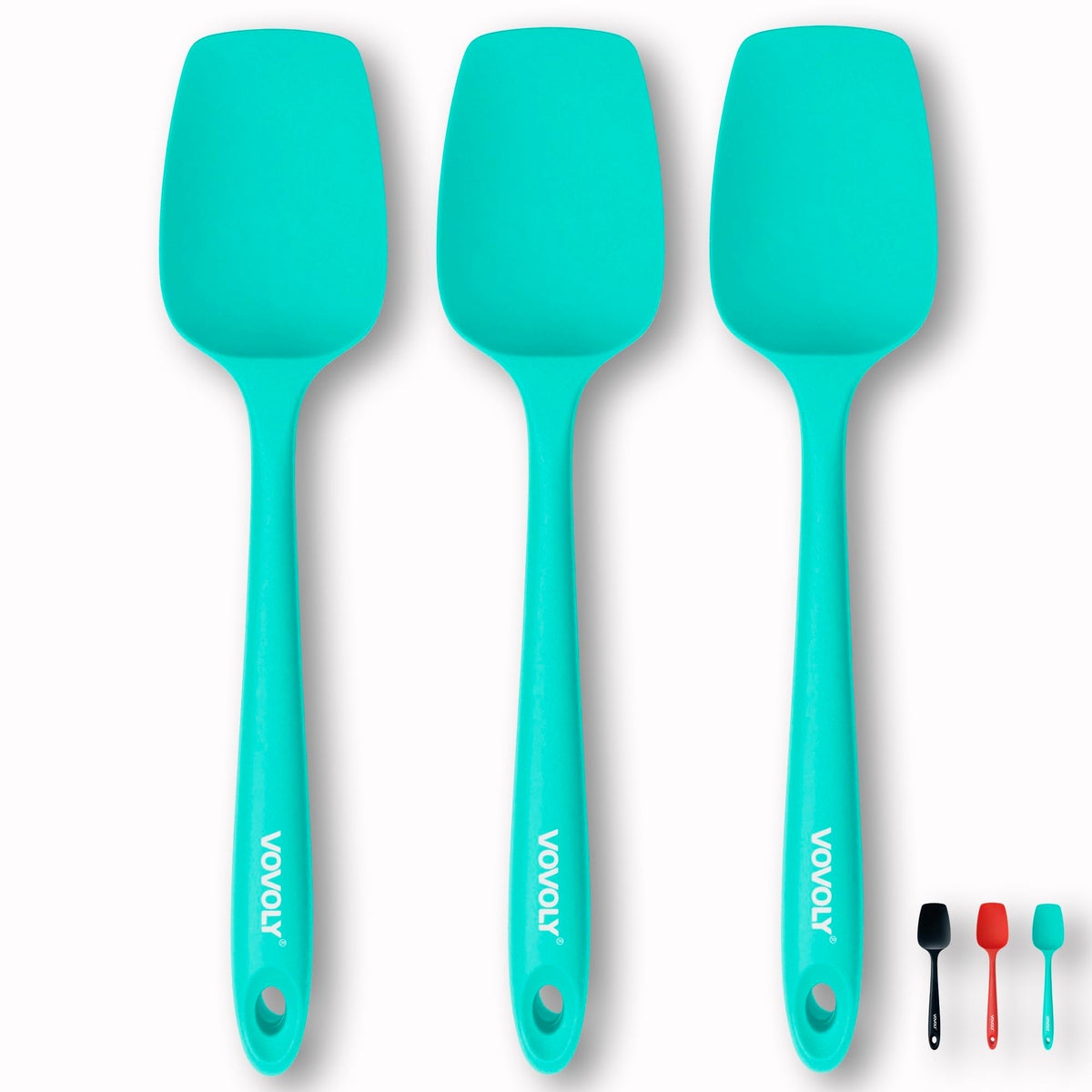 Silicone Spatula Set, High Heat Resistan Rubber Spoon Spatula, Non-Stick Spoonula With Seamless One Piece Design, Flexible Scrap