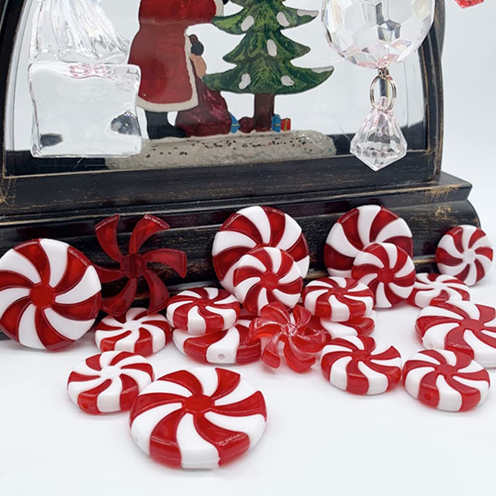 BESTOYARD 50pcs Christmas Lollipop Ornament Christmas Candy Ornaments Candy Hanging Ornaments for Christmas Tree Hanging Ornamen