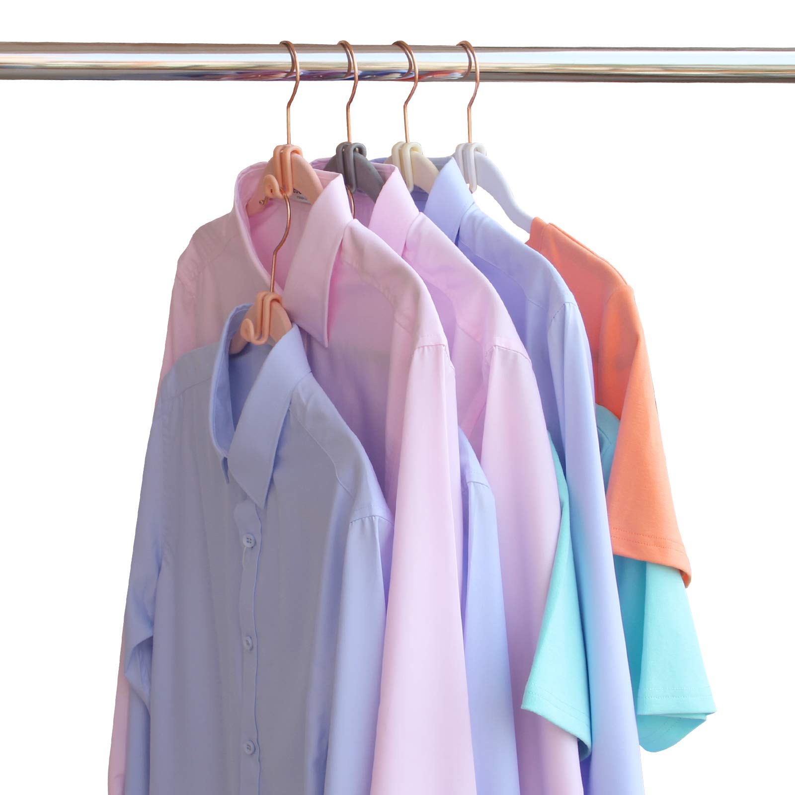 Frezon Clothes Hanger Connector Hooks, Outfit Hangers, Hanger Extender Clips, Cascading Hanger Hooks, Velvet Huggable Hangers Ac