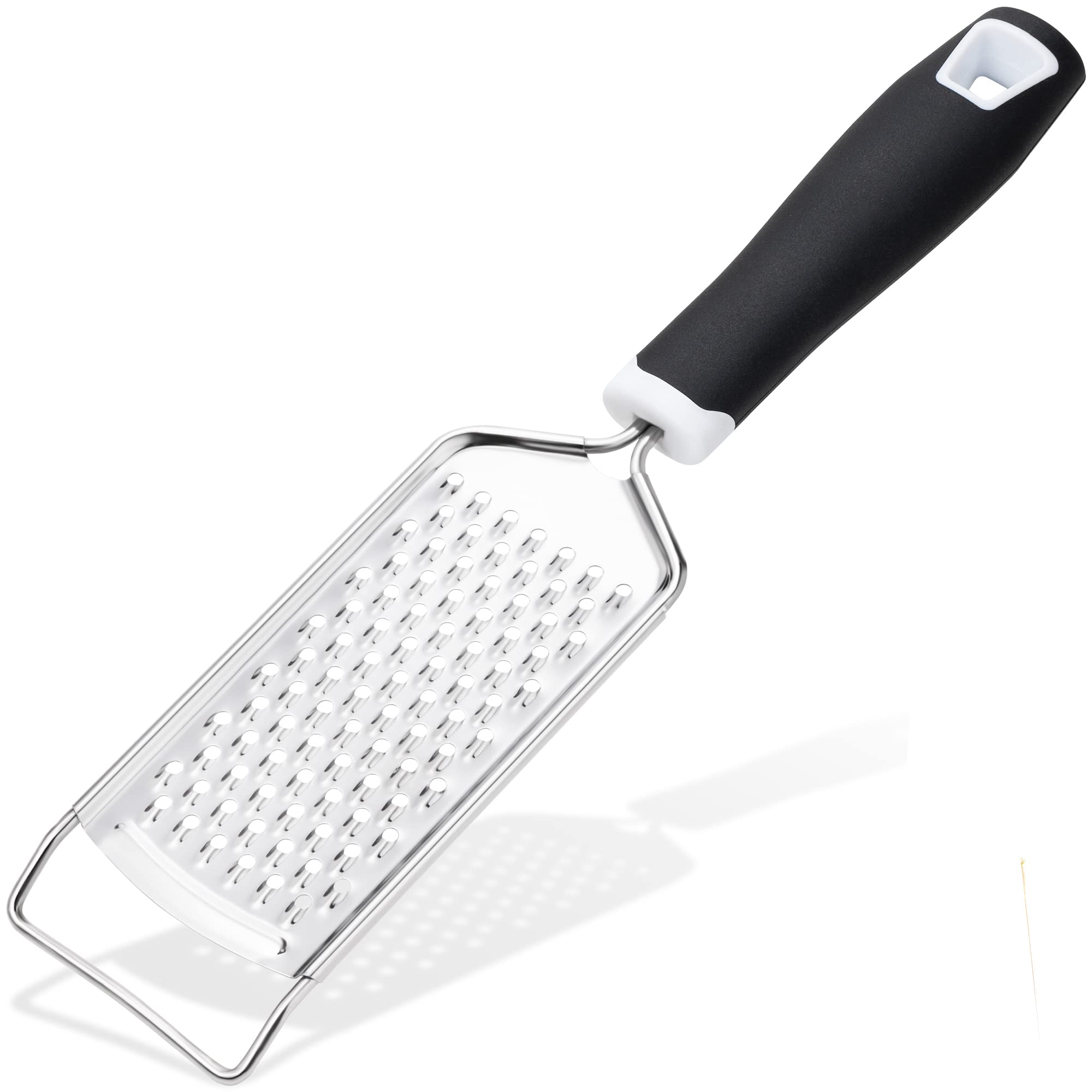 Rainspire Professional Cheese Graters For Kitchen Stainless Steel Handheld, Metal Lemon Zester Grater With Handle For Cheese, Ch