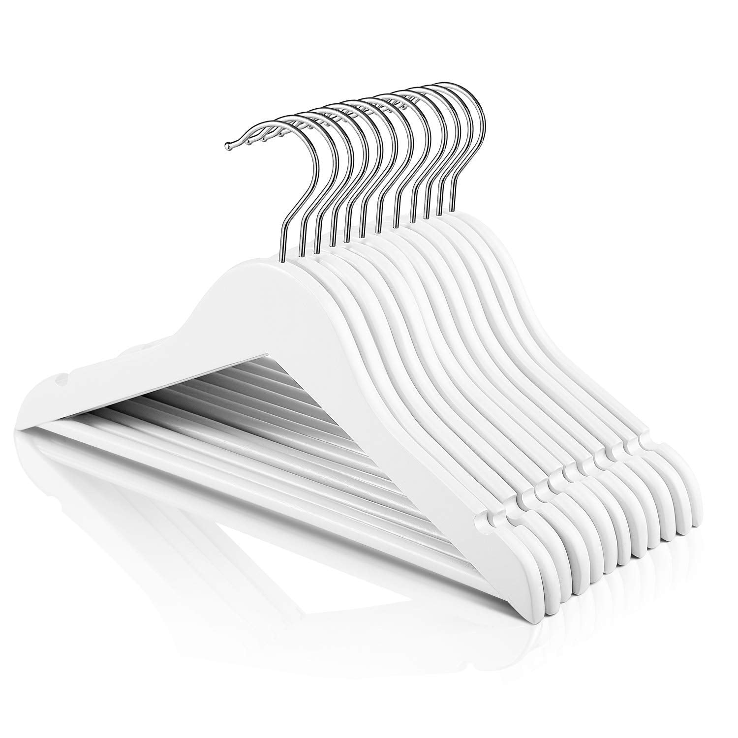 House Day Wooden Childrens Hangers Kids Hangers 20 Pack, Wood Baby Hangers Nursery Hangers, 360 Swivel Hook Non Slip Coat Hanger