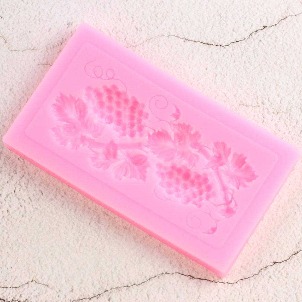 1Pc Lovely Grape Leaves Silicone Mold For Diy Handmade Ice Cream Cupcake Cake Topper Decoration Jelly Shots Soap Mould Candy Gum