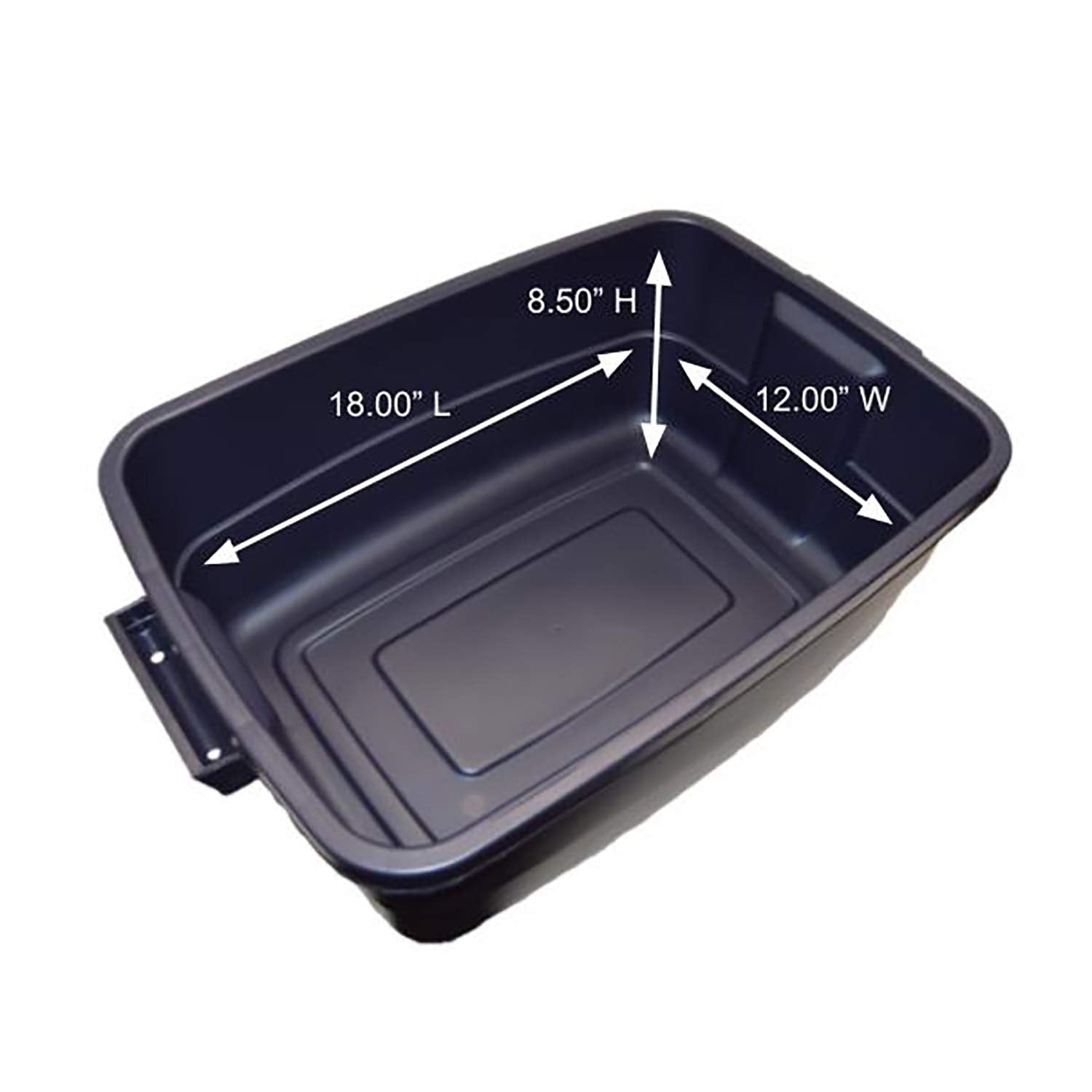 Rubbermaid Roughneck Tote 10 Gal, 8 Pack, Made In Usa, Dark Indigo Metallic, Rugged Plastic Stackable Storage Bins With Lids And