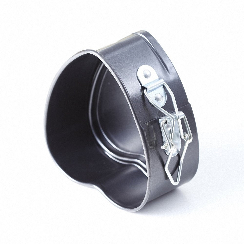 Jmxc Set Of 4 Mini Non-Stick Spring Pan, 4 Inch Heart Shaped Cake Pan, Sturdy Steel, Hand Wash