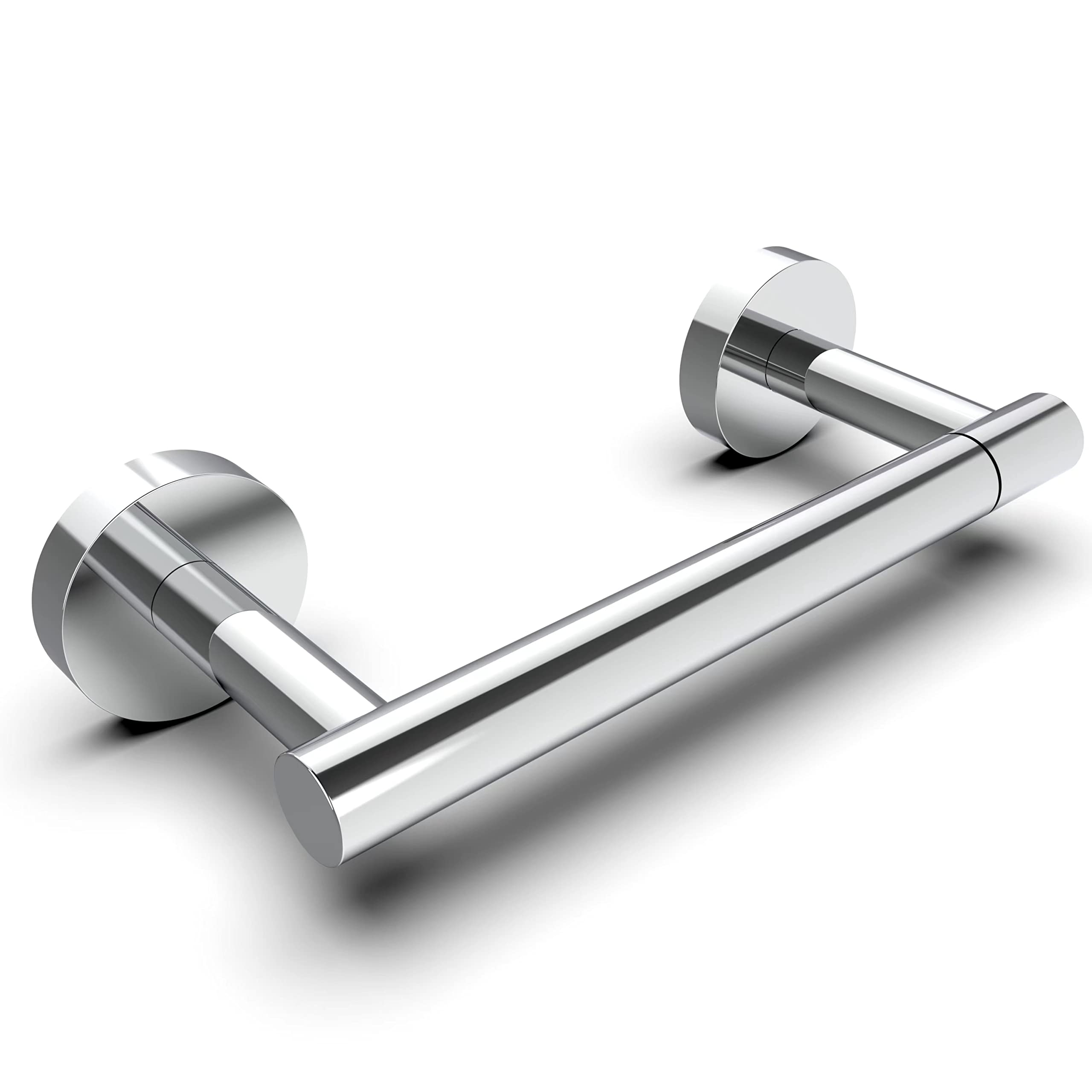 Rarxtr Polished Finish Toilet Paper Holder Sus304 Stainless Steel Double Post Pivoting Toilet Paper Roll Holder Wall Mounted Toi