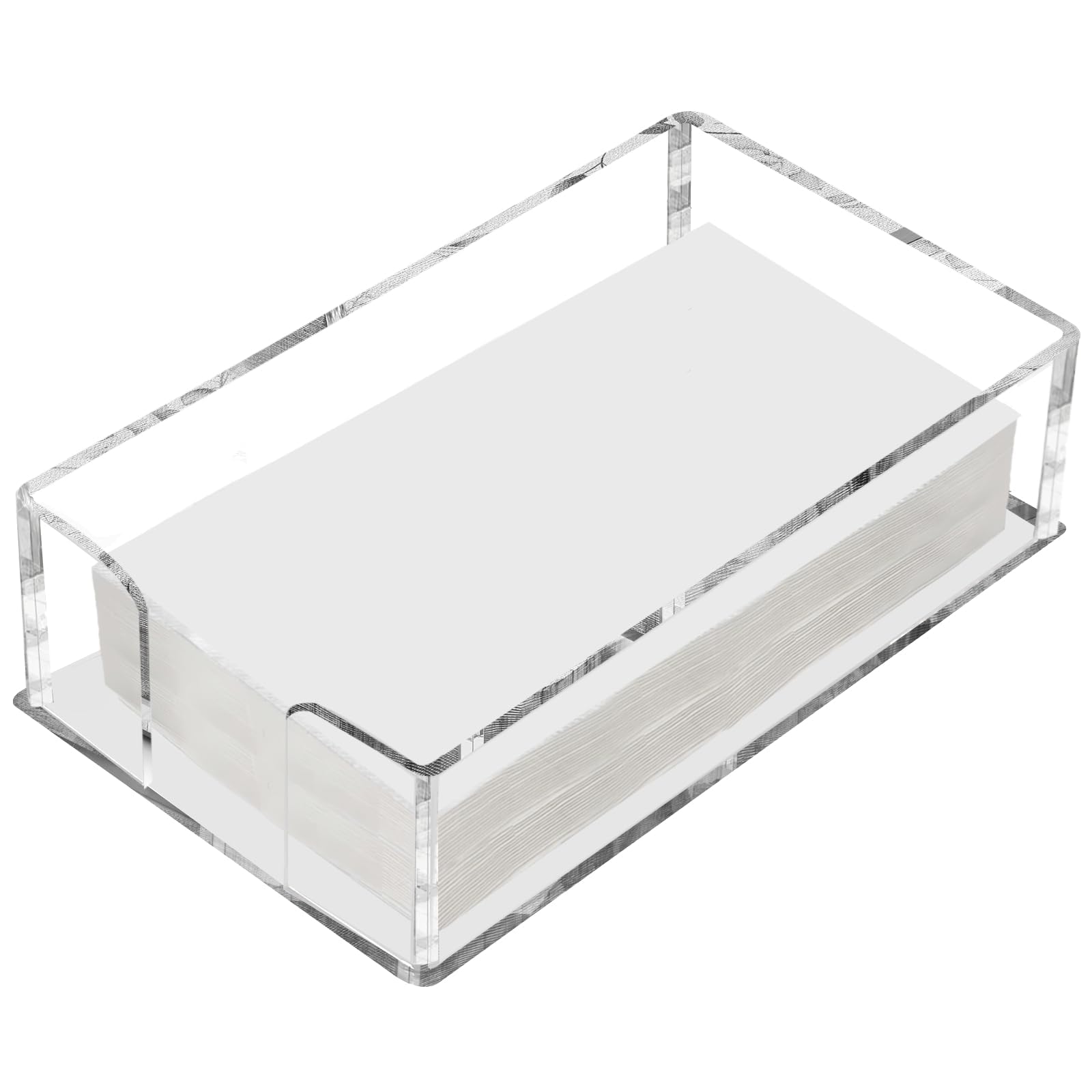 Fengzhe Acrylic Guest Towel Napkin Holder, Clear Bathroom Paper Hand Towels Storage Tray, Disposable Paper Towel Holder for Bath