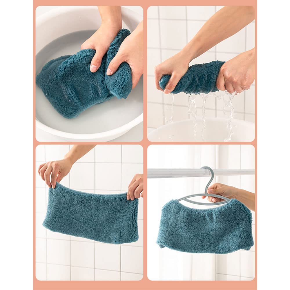 Guojanfon 3Pcs/Pack Bathroom Soft Thicker Warmer Stretchable Washable Cloth Toilet Seat Cover Pads (Dark Green)