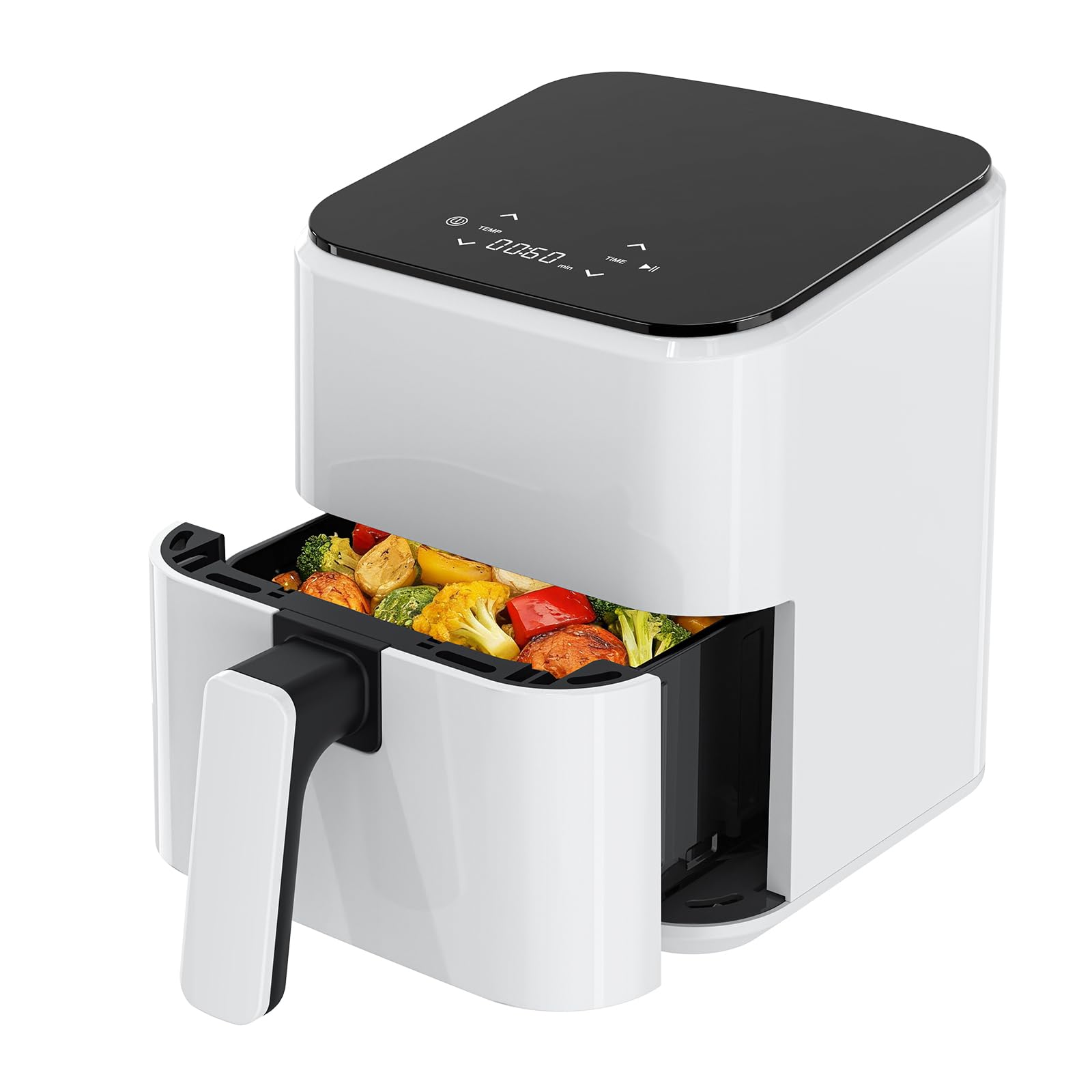 NEWBULIG Air Fryer, Compact Digital 3 Qt Airfryer with Nonstick Plate & Dishwasher Safe Basket, Quick Easy Meals, Features Auto 