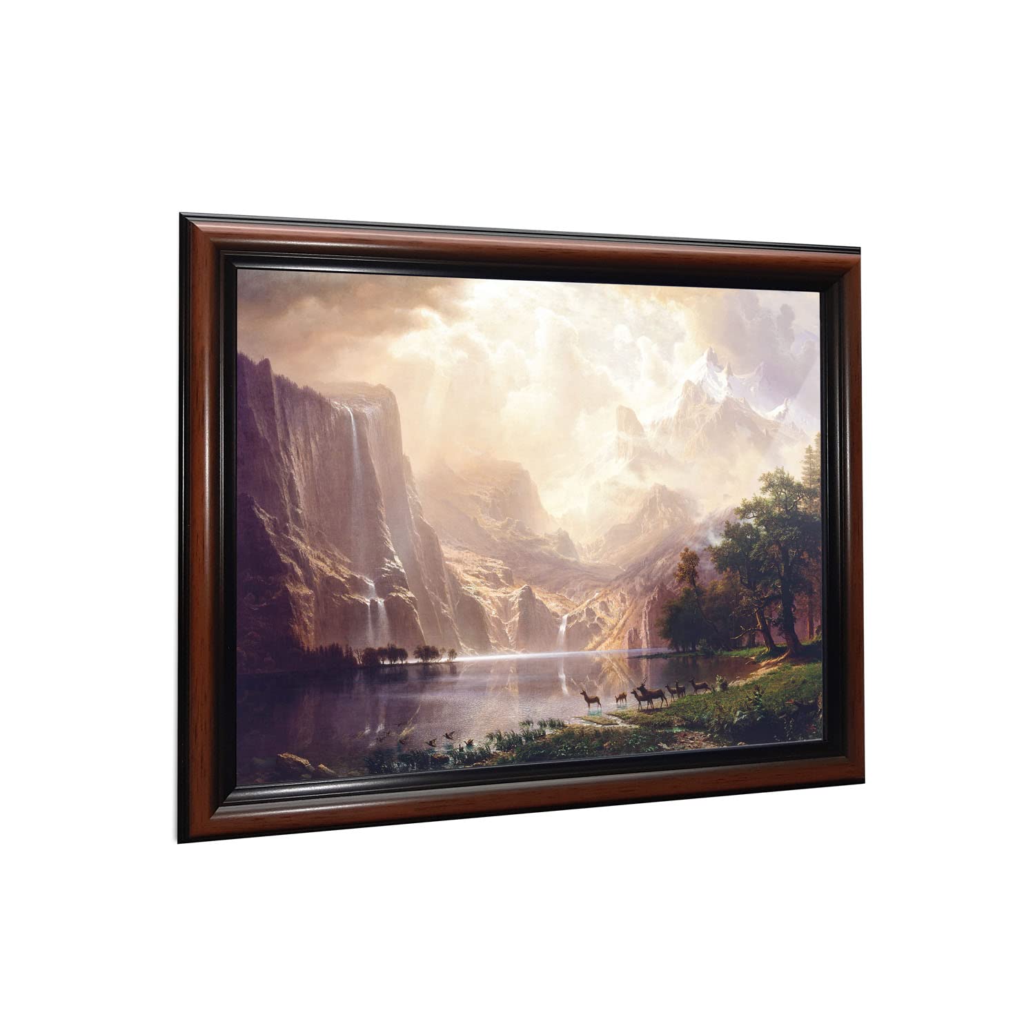 Among The Sierra Nevada Mountains, California, Framed Wall Art By Albert Bierstadt, Mountain Home Decor Scene, 11X14 2400W