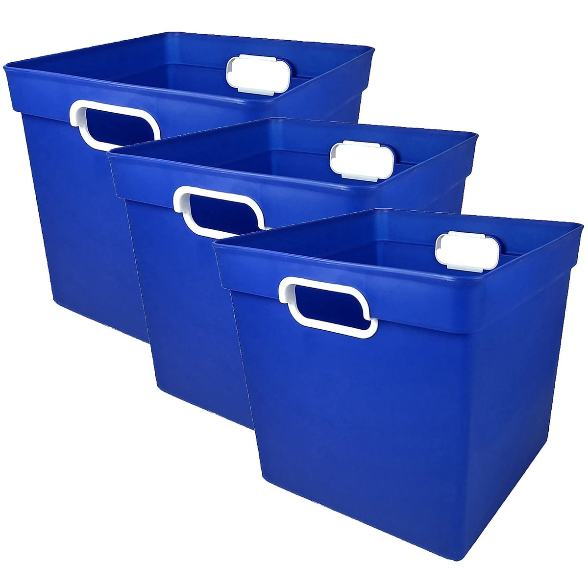 Romanoff Products Rom72504-3 Cube Bin44; Blue - 3 Each