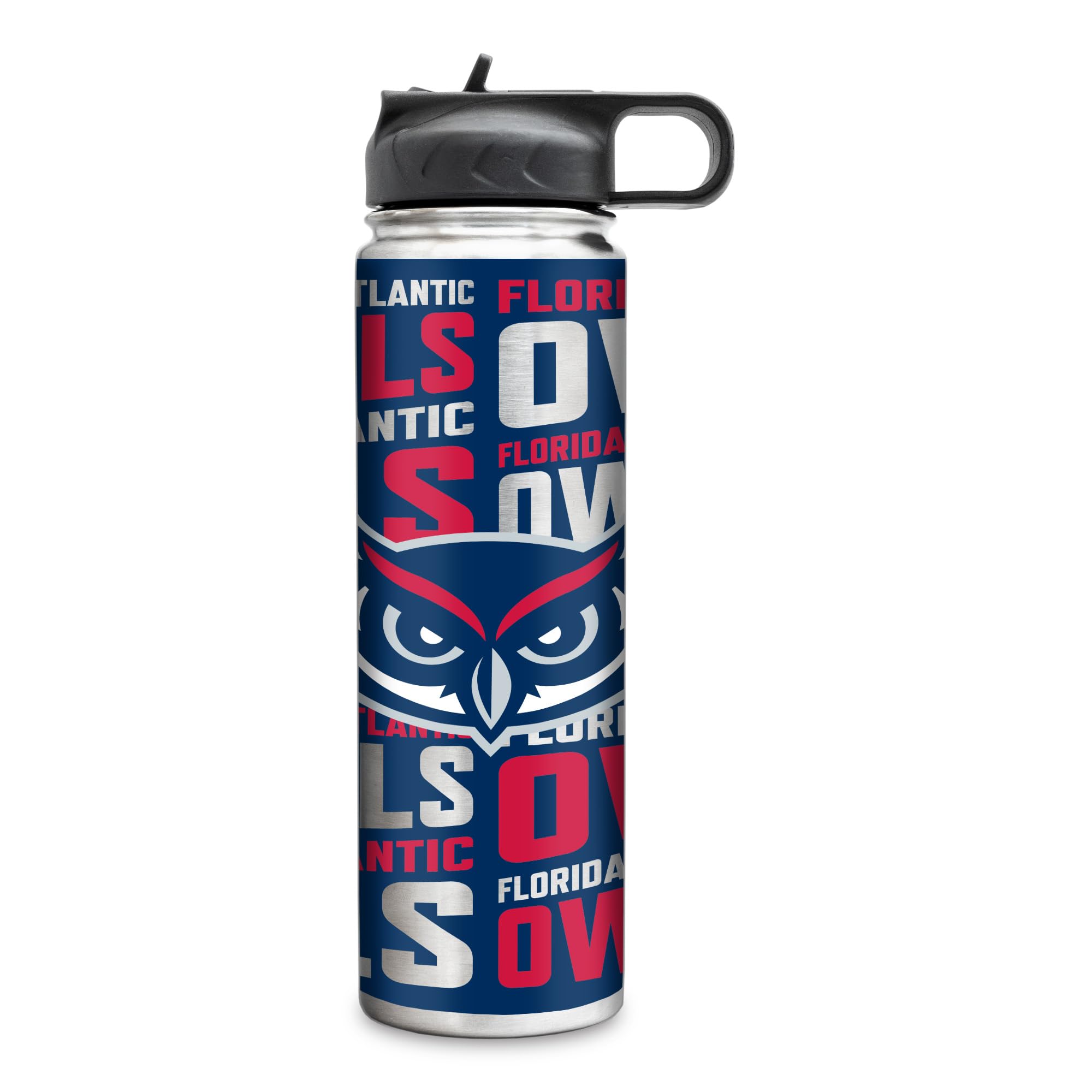 Rico Industries NCAA Florida Atlantic Owls 22oz Stainless Steel Tumbler with Lid - Great For Coffee, Tea, Water or Cocktails