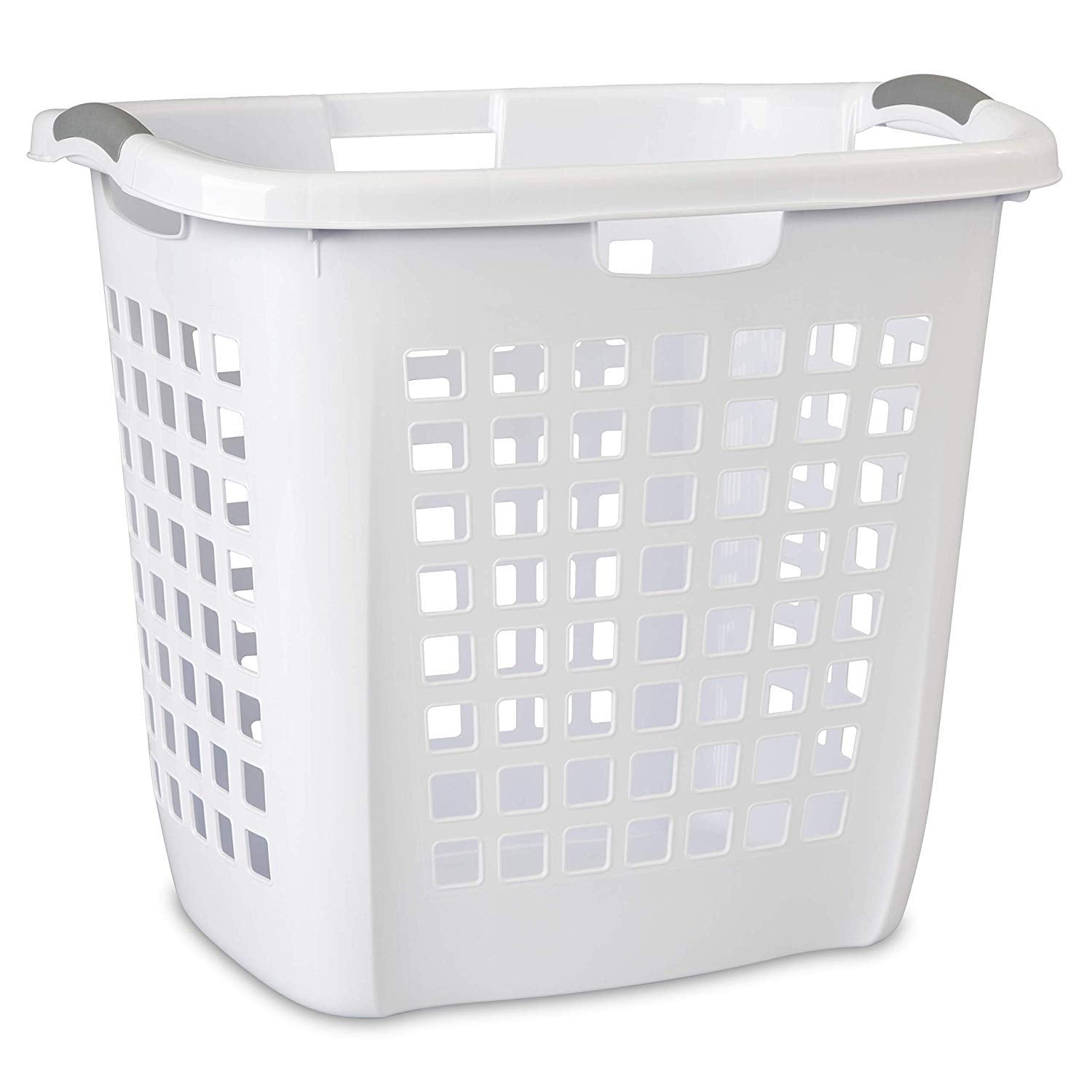 Sterilite Ultra Easy Carry Laundry Hamper 4-Pack - White Plastic Baskets With Comfort Handles