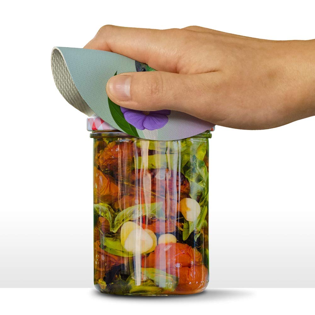 Hummingbird Crowned Woodnymph Purple Violet Round Rubber Non-Slip Jar Gripper Lid Opener