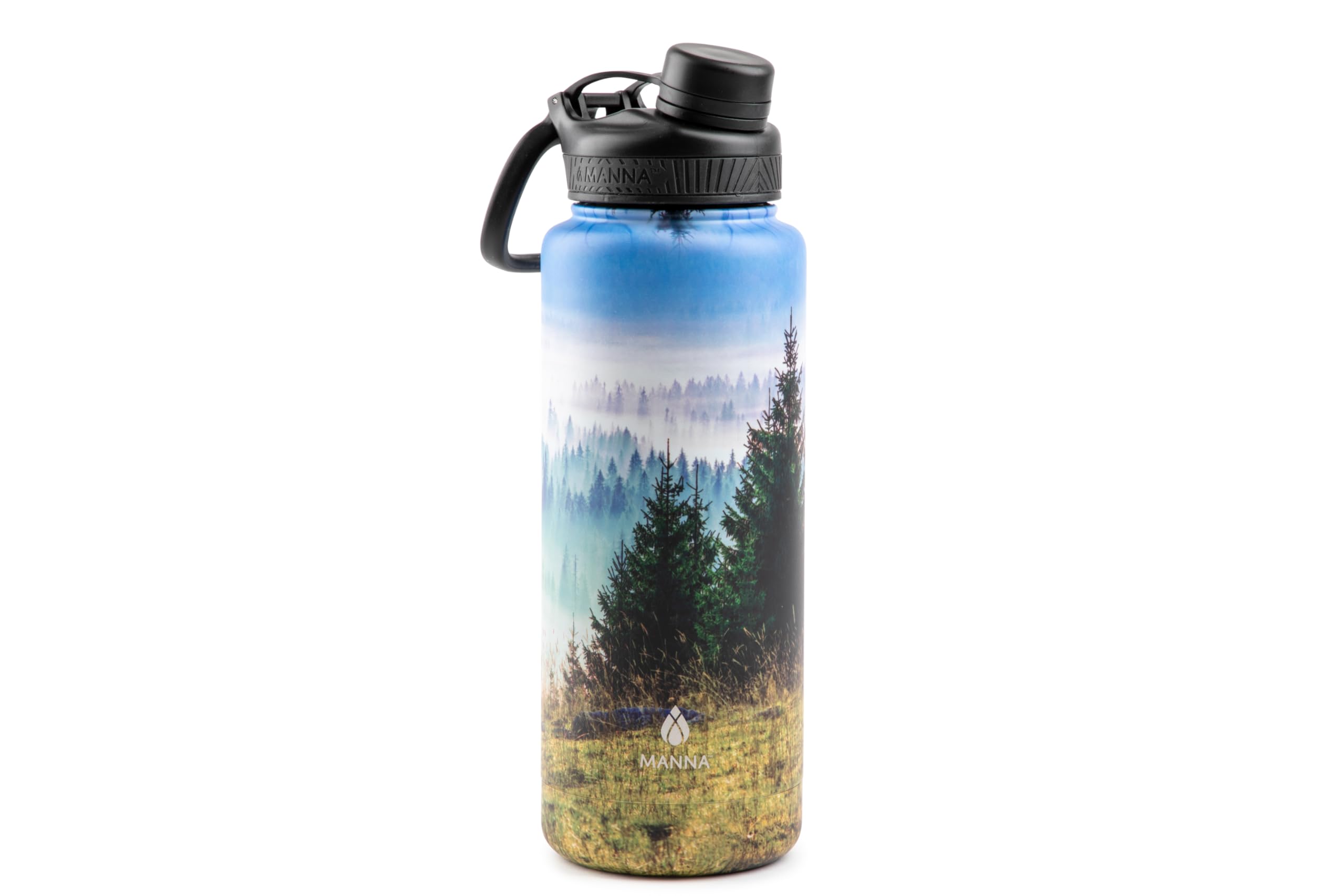 Manna Ranger Pro Doublewall Insulated Stainless Steel Bottle  40 Oz  Woodlands