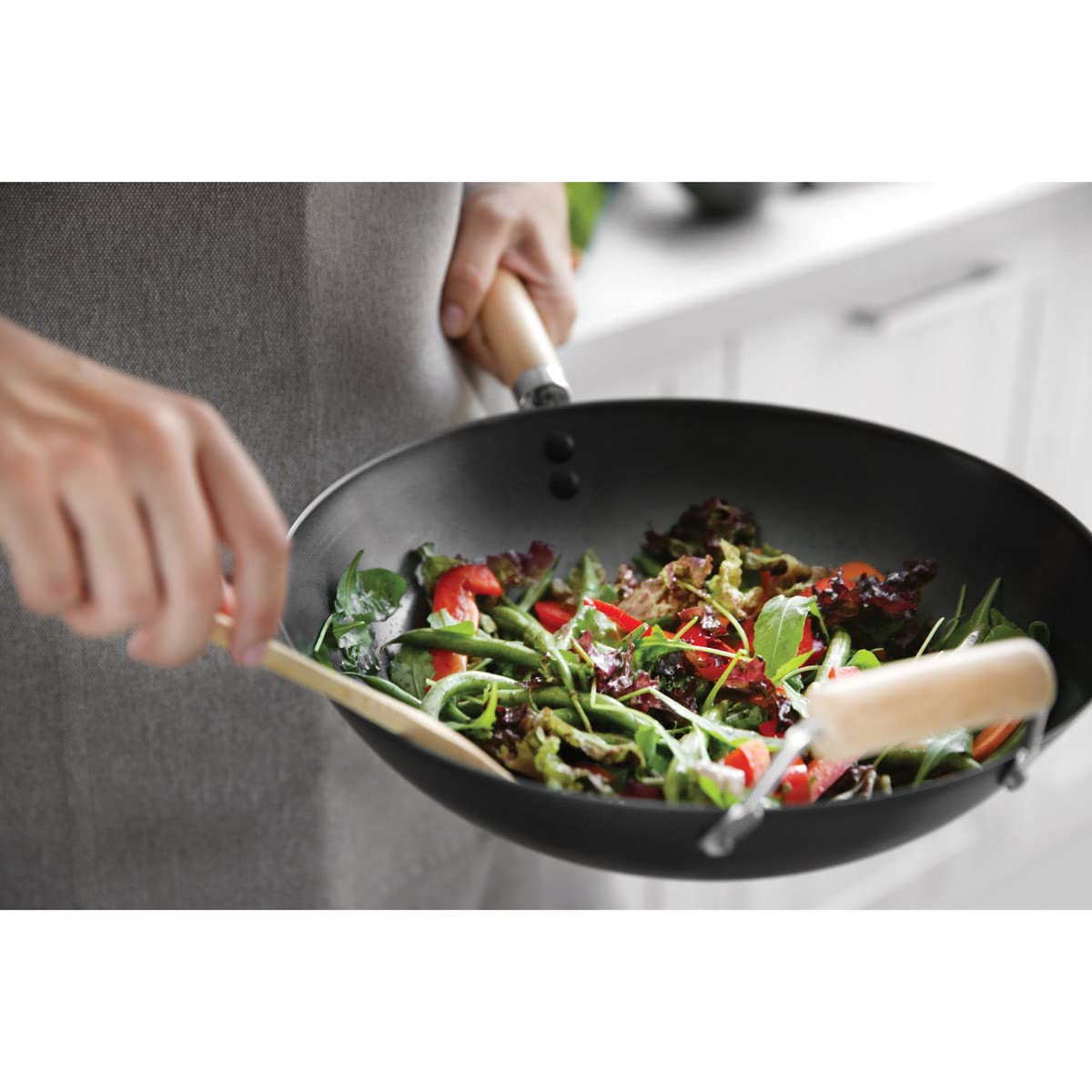 Helen'S Asian Kitchen Natural Bamboo Stir Fry Spatula And Wok Tool, 13.5-Inch