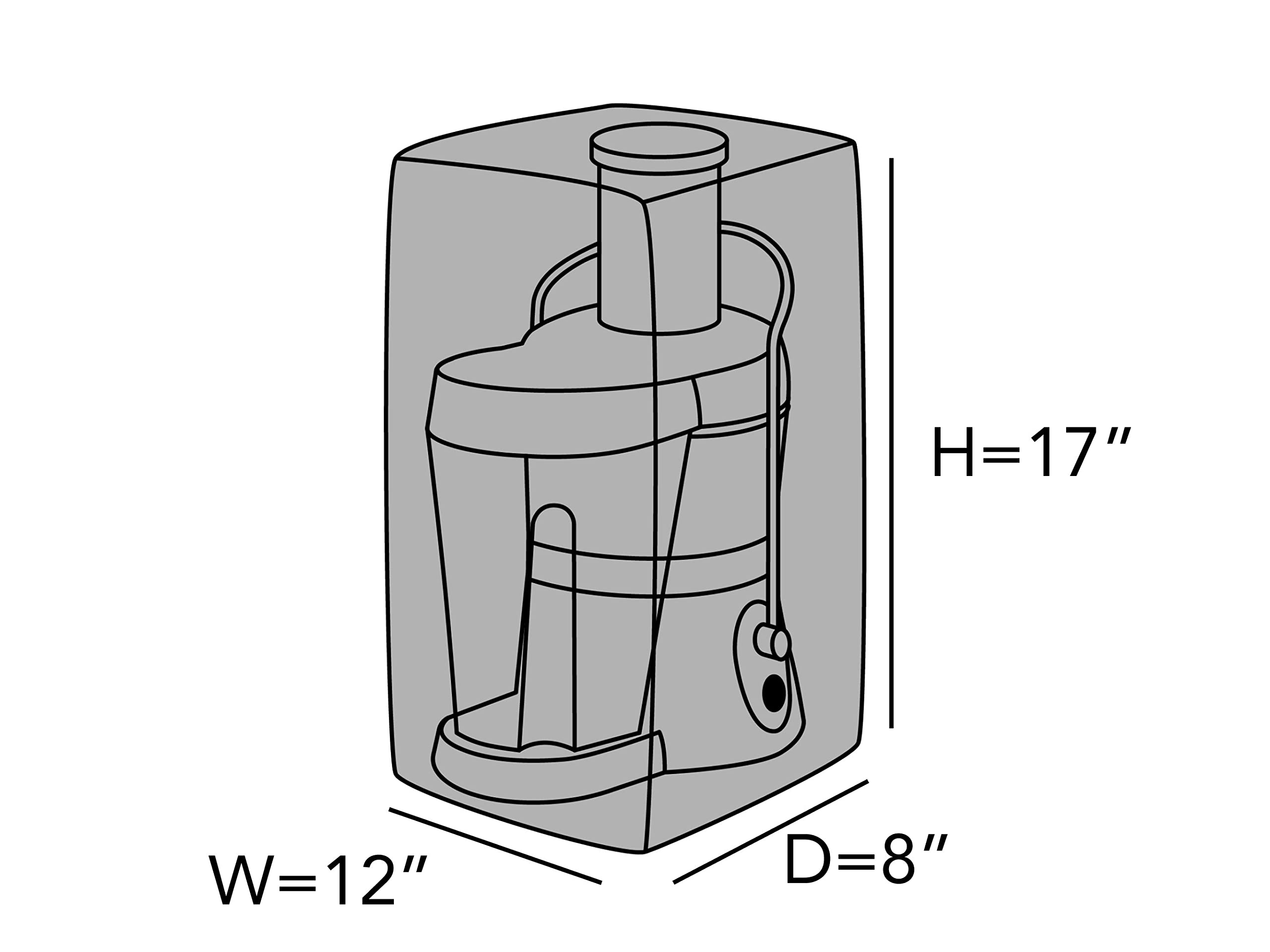 Covermates Keepsakes - Blender Cover - Dust Protection - Stain Resistant - Washable - Appliance Cover, Black